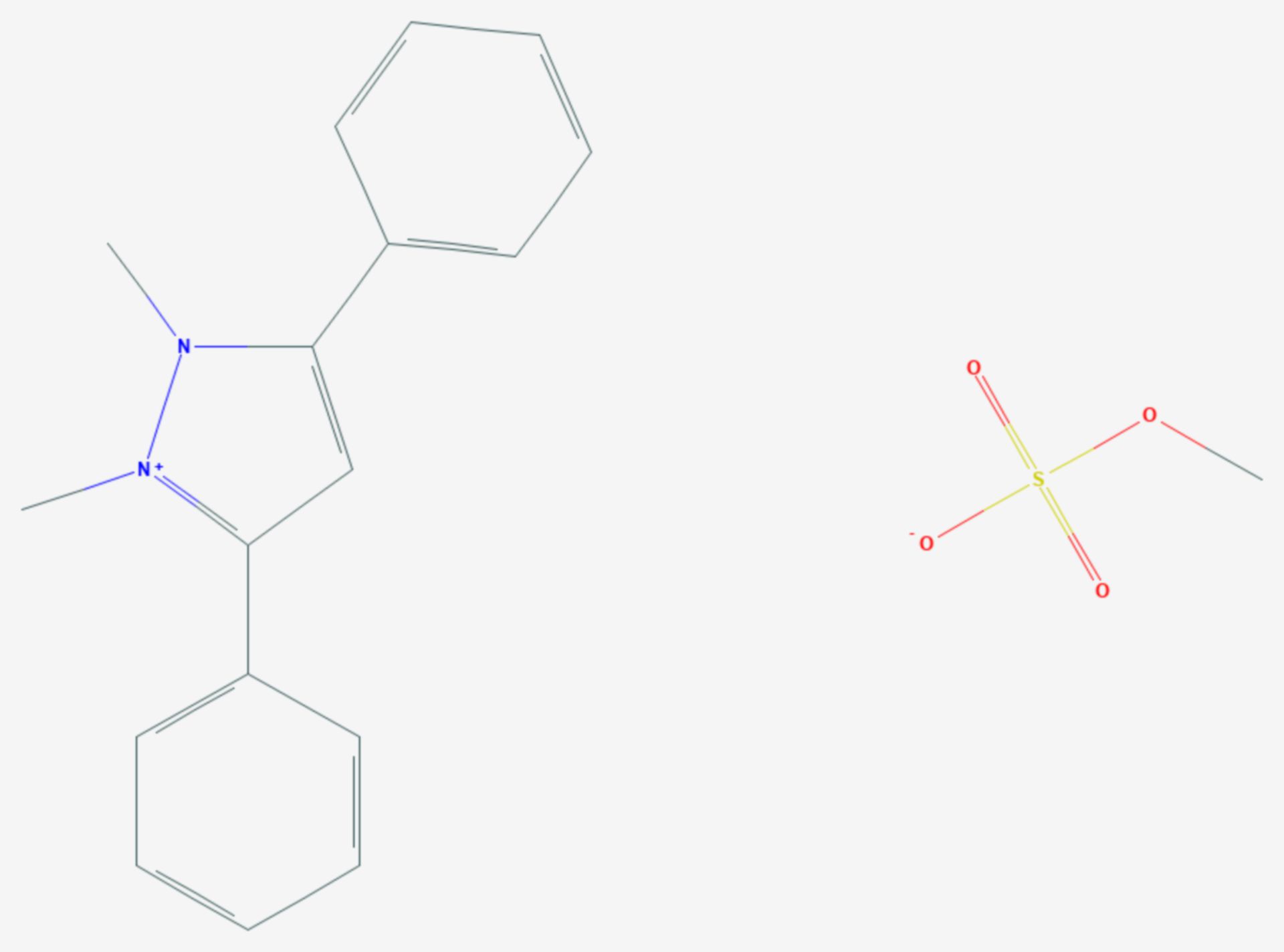 Difenzoquatmethylsulfat (Strukturformel)