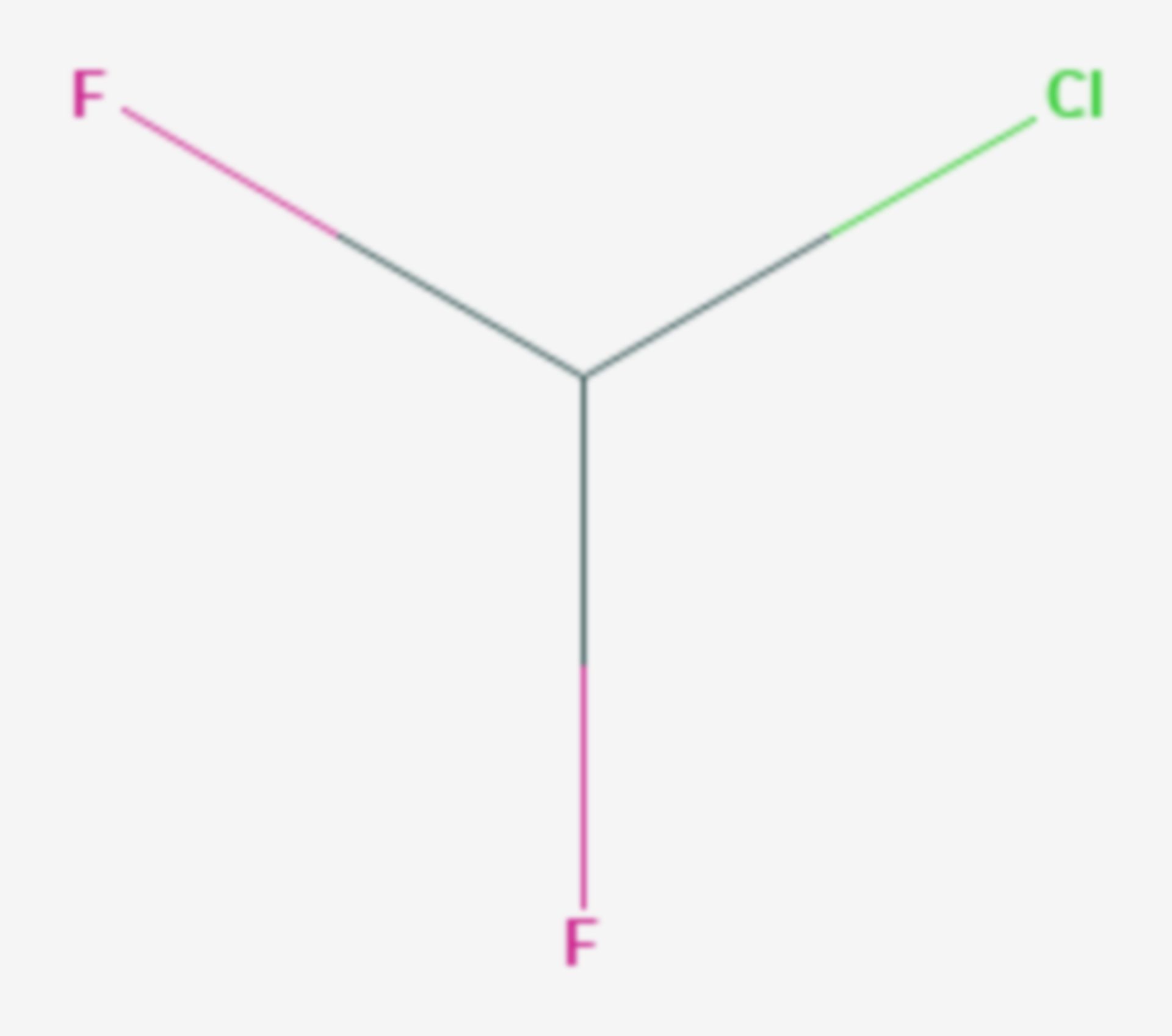 Chlordifluormethan (Strukturformel)