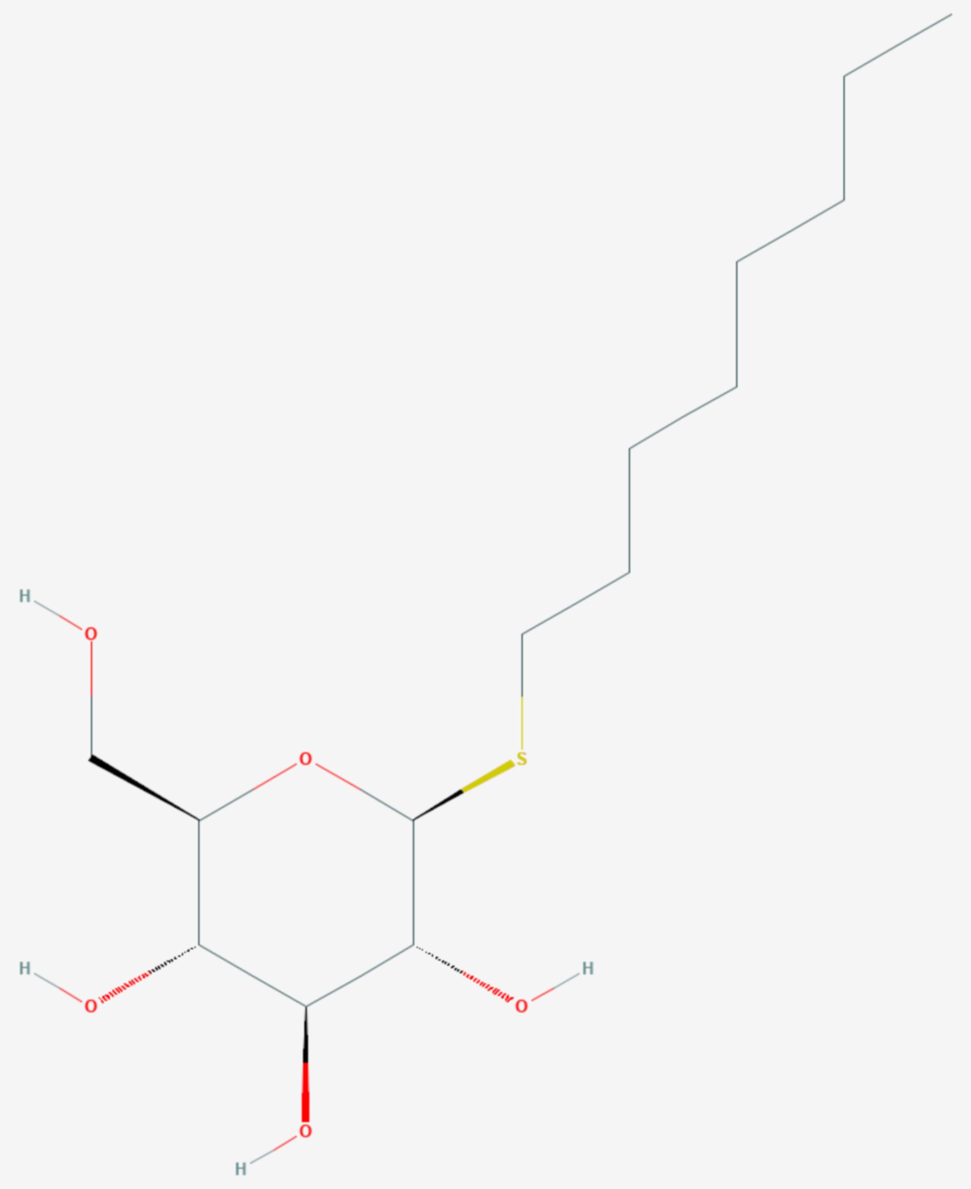 N-Octyl-β-D-1-thioglucopyranosid (Strukturformel)