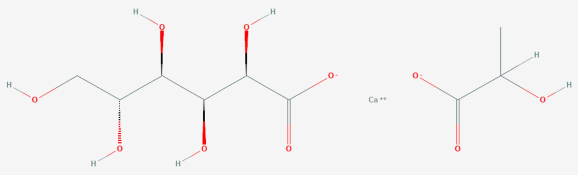 Calciumlactatgluconat (Strukturformel)