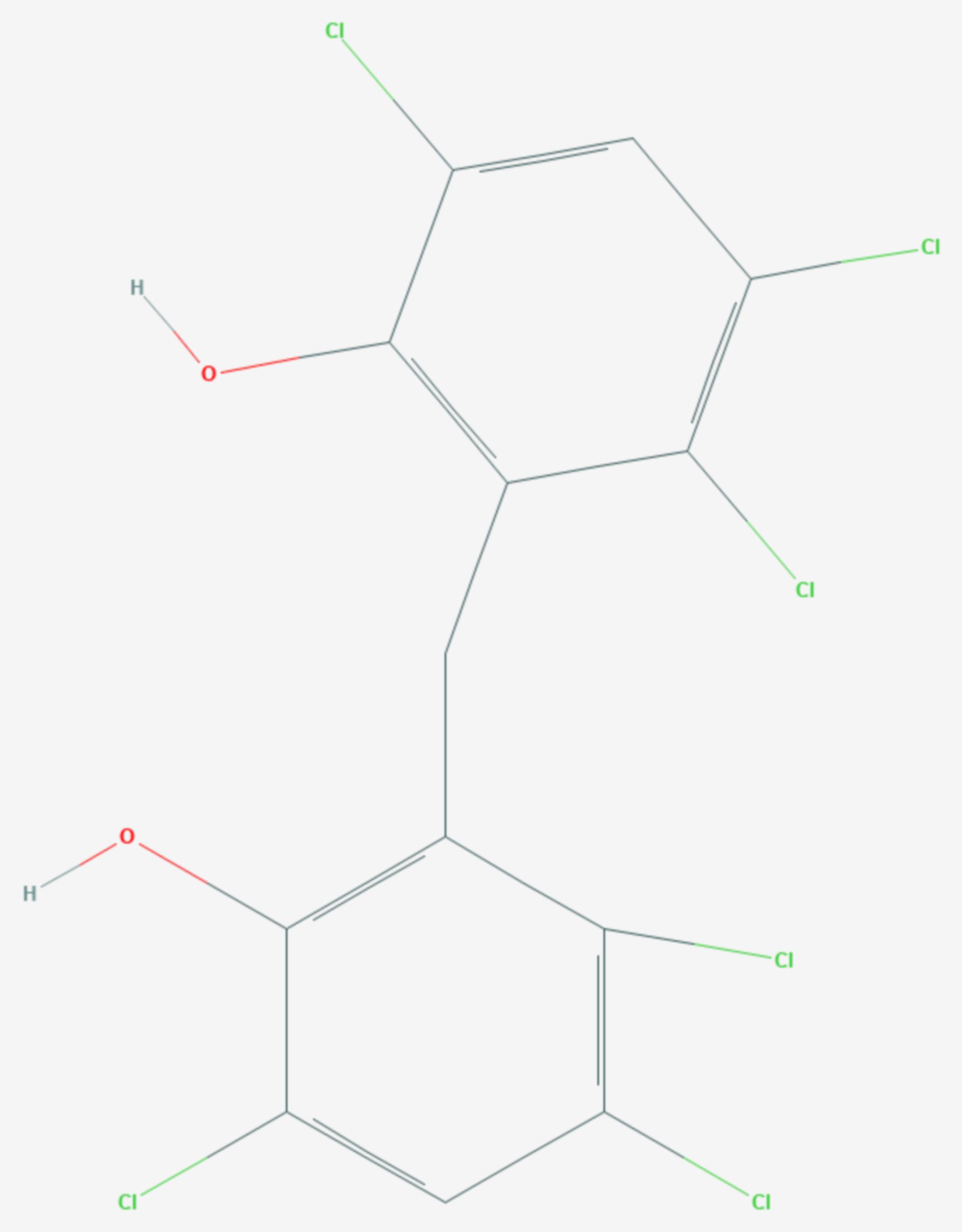 Hexachlorophen (Strukturformel)