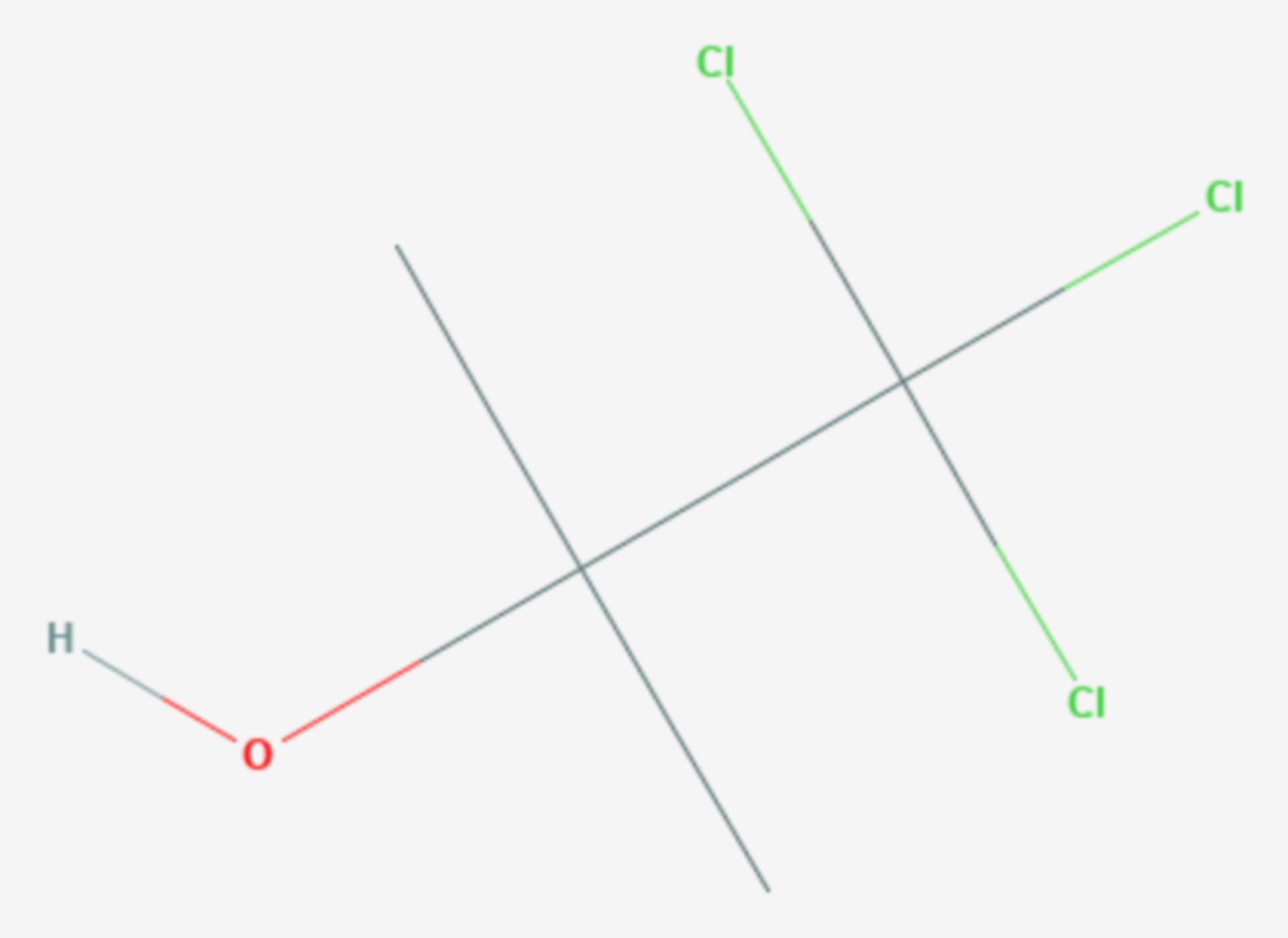 1,1,1-Trichlor-2-methyl-2-propanol (Strukturformel)
