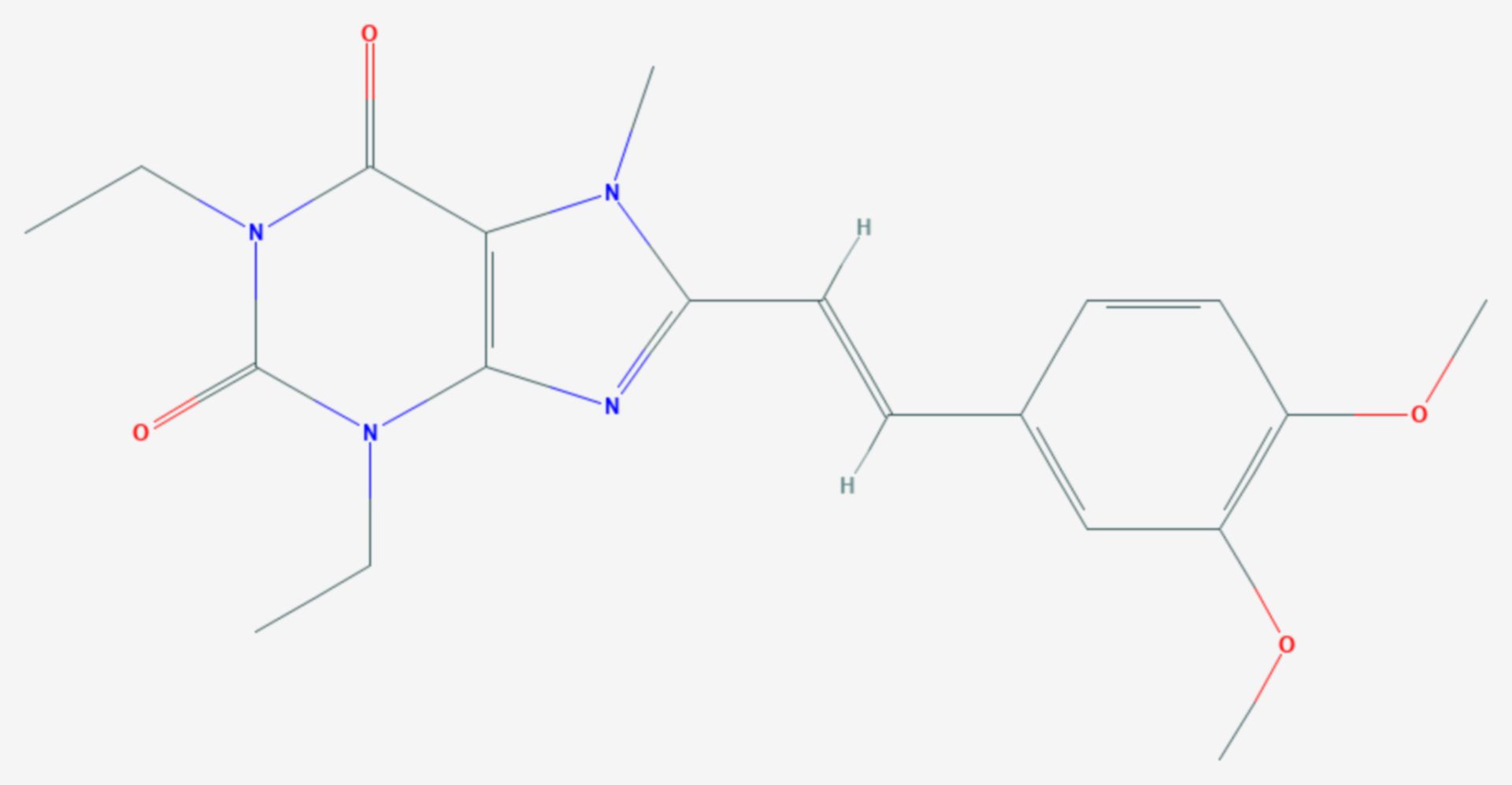 Istradefyllin (Strukturformel)