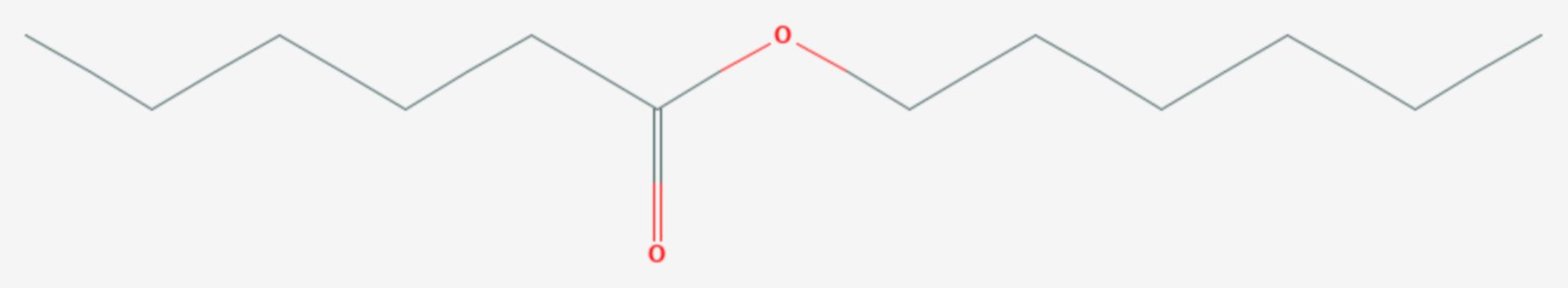 Hexansäurehexylester (Strukturformel)