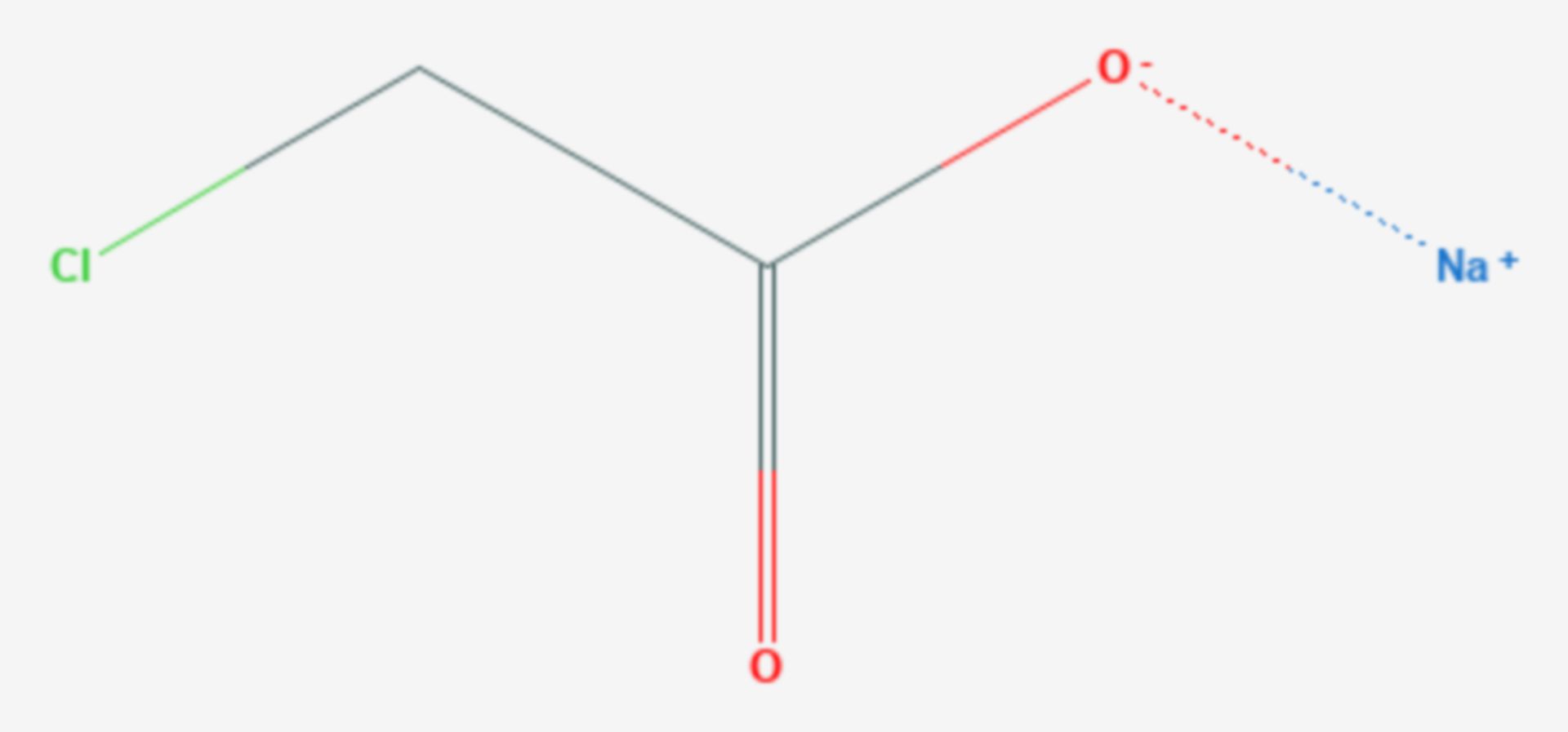 Natriumchloracetat (Strukturformel)