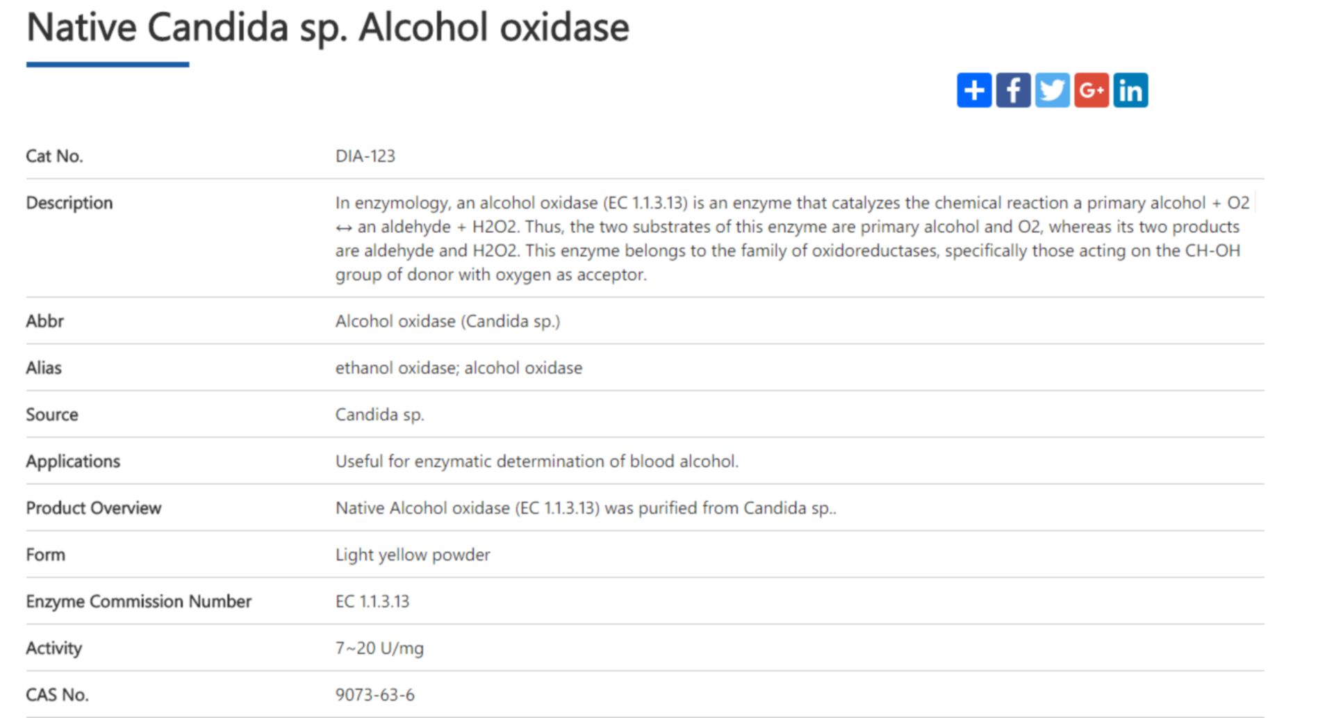 alcohol oxidase