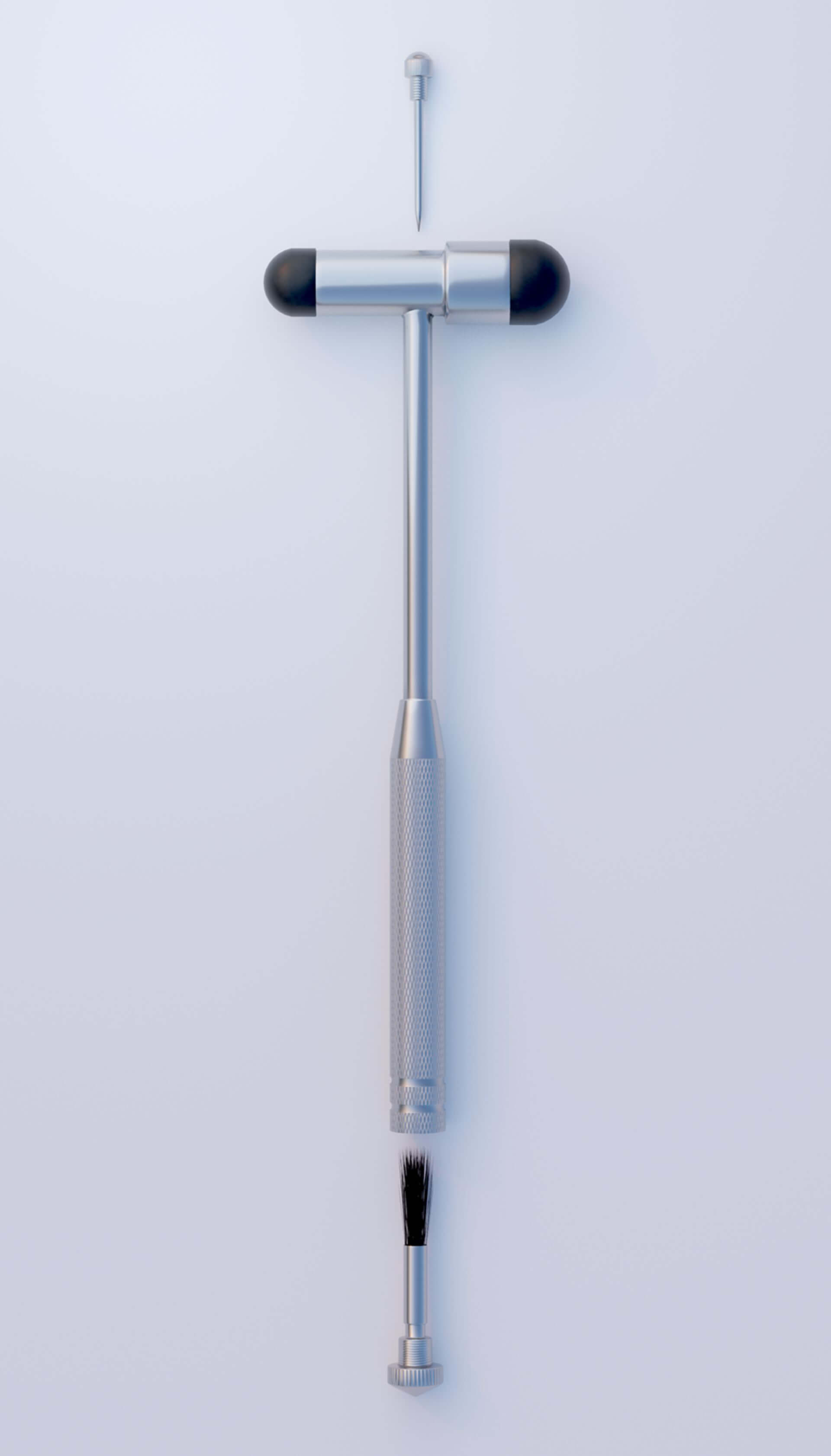 3D-Rendering: Reflexhammer nach Buck Einzelkomponenten