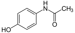 Strukturformel von Paracetamol