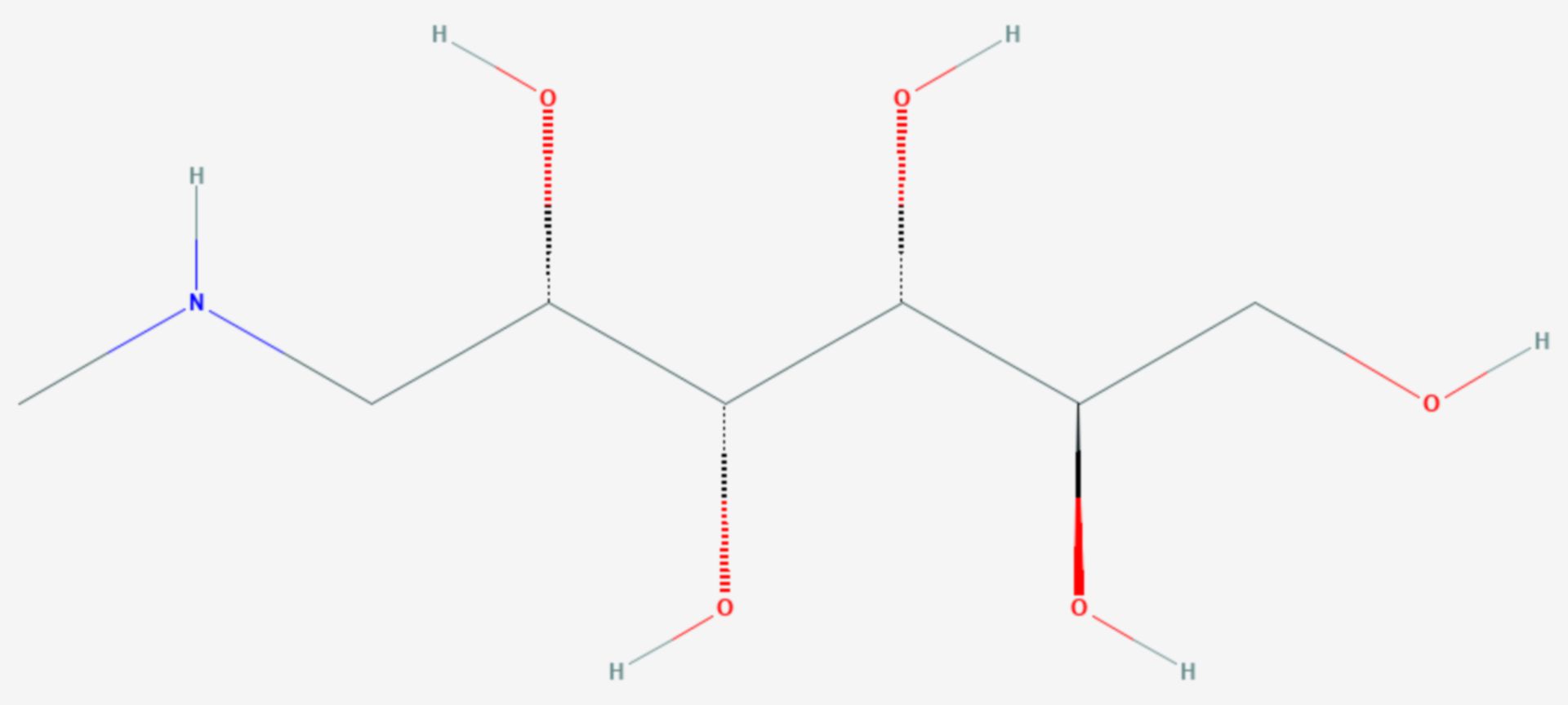 N-Methyl-D-glucamin (Strukturformel)