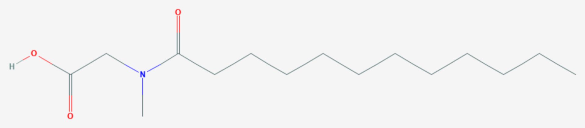 N-Lauroylsarcosin (Strukturformel)