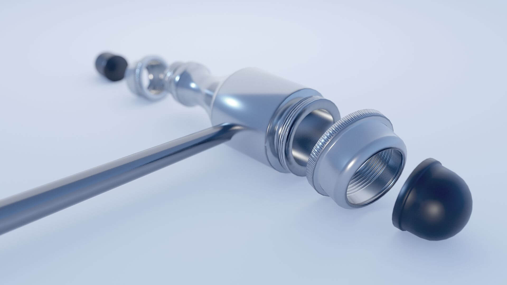 3D-Rendering: Reflexhammer nach Trömner Einzelkomponenten