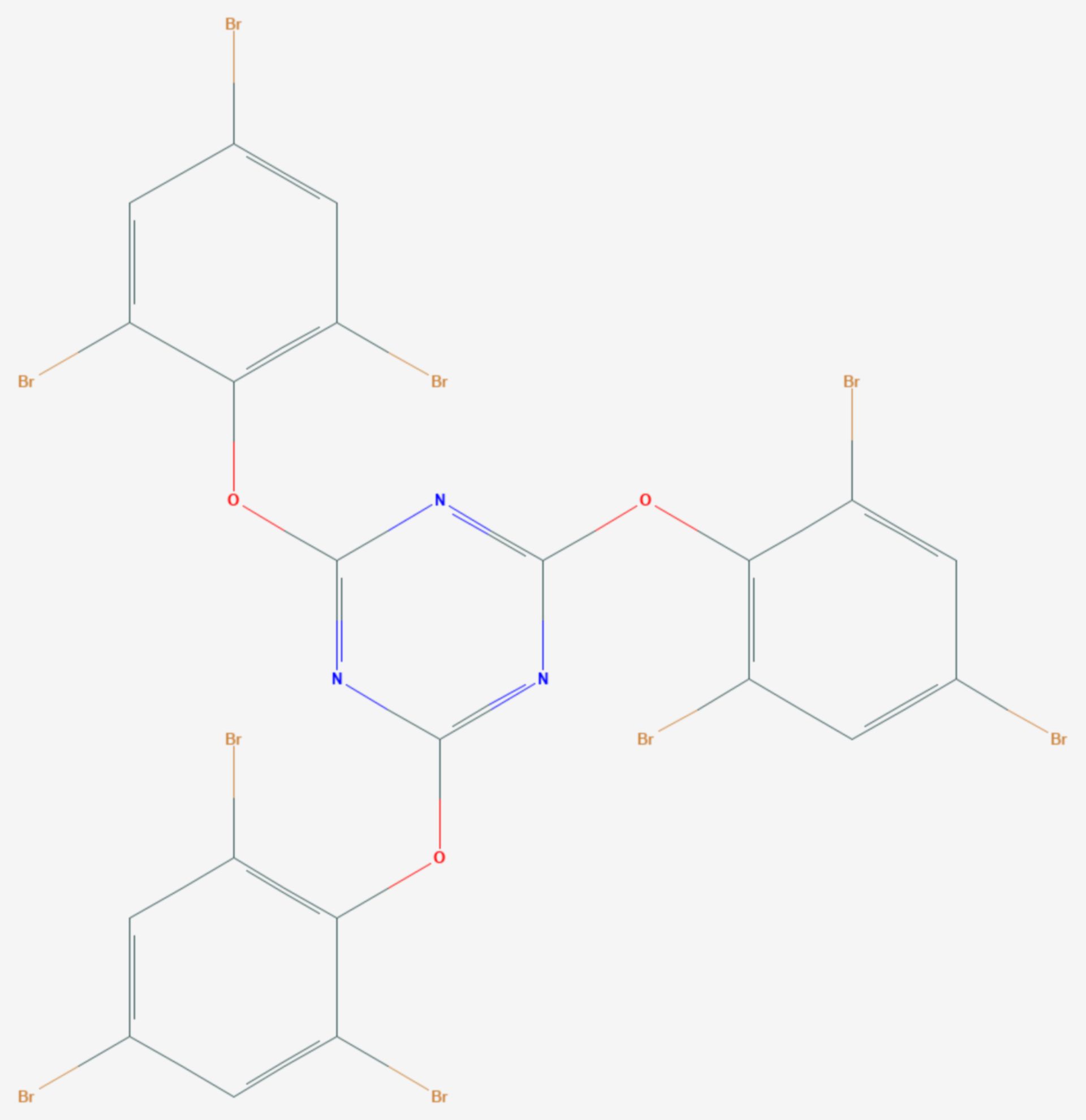 Tris(tribromphenoxy)-s-triazin (Strukturformel)