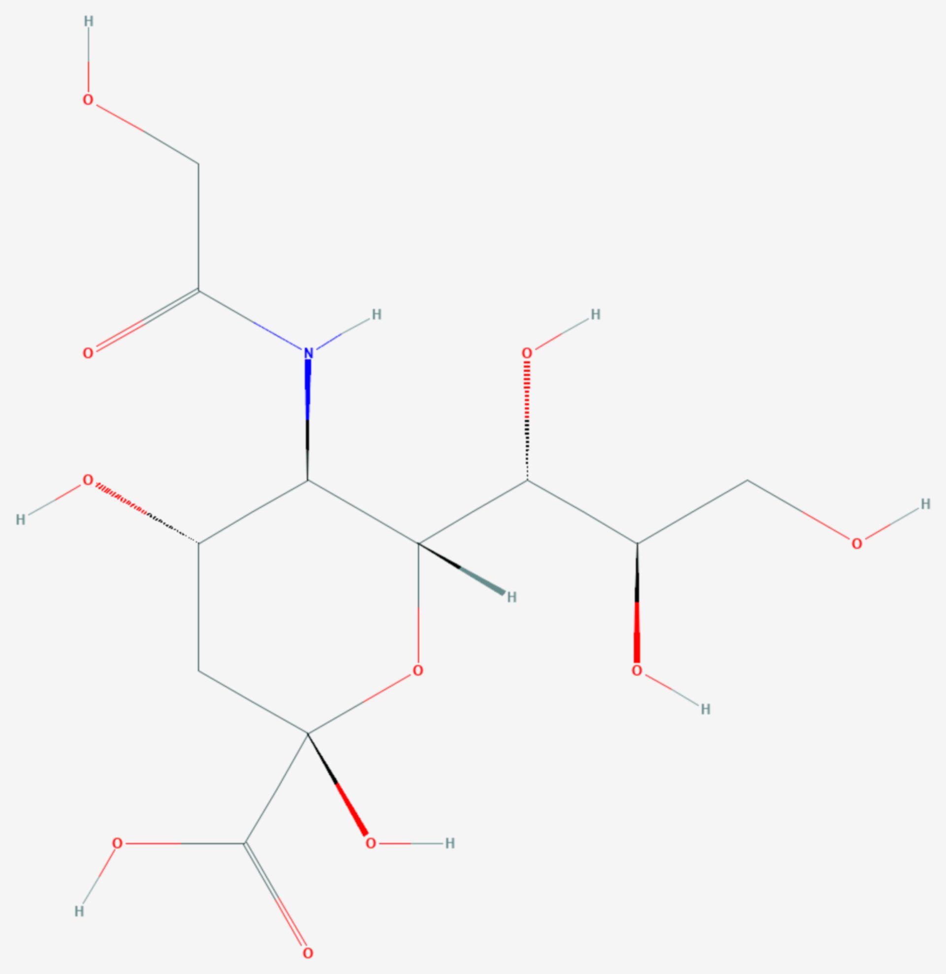N-Glycolylneuraminsäure (Strukturformel)