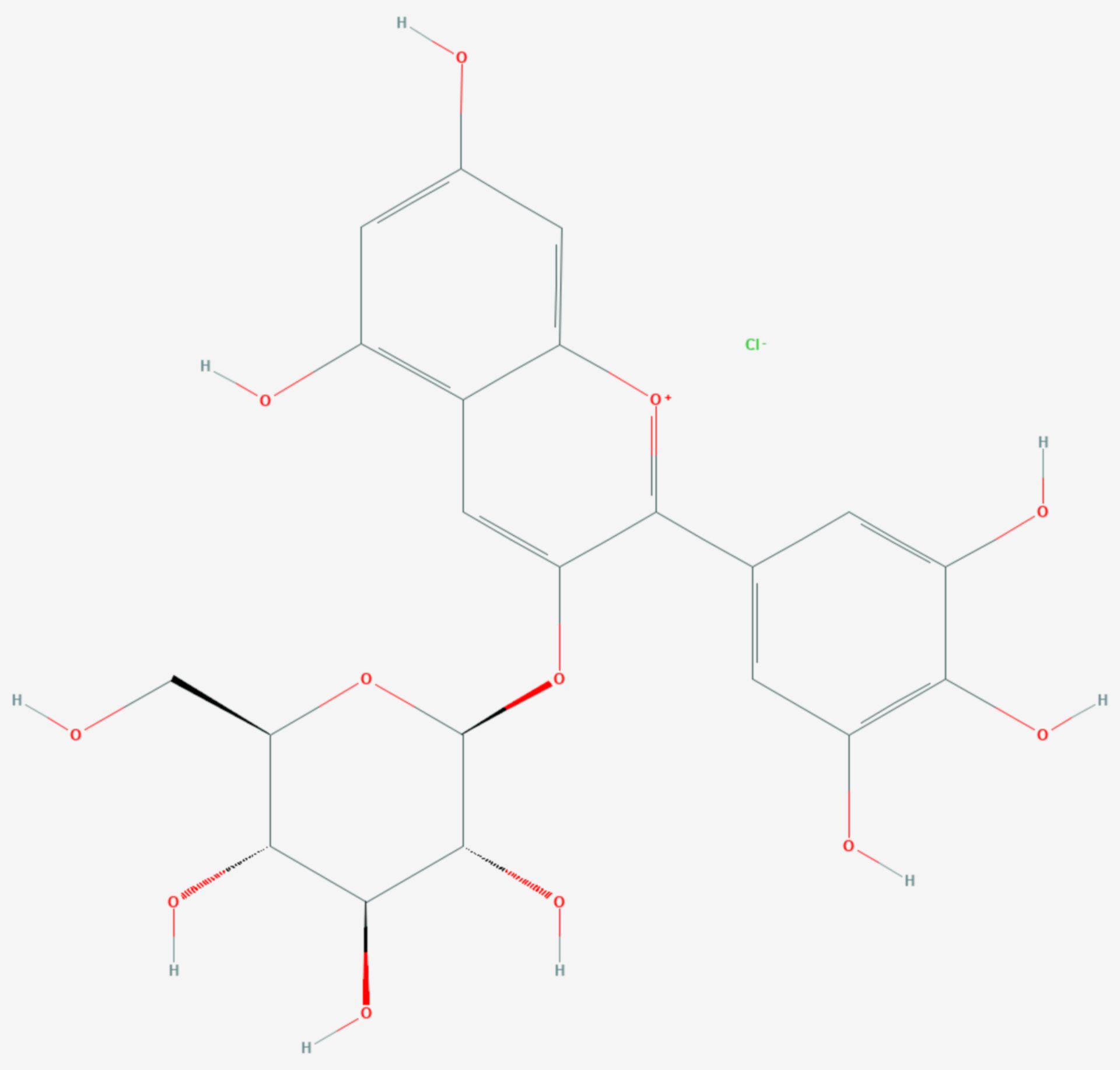 Myrtillin (Strukturformel)