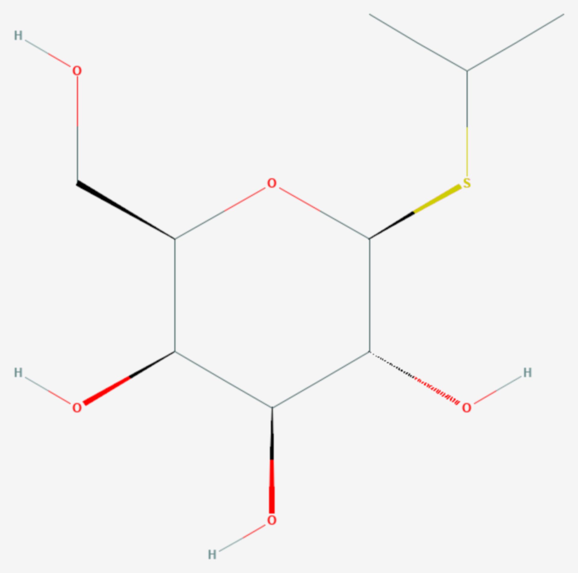 Isopropyl-β-D-thiogalactopyranosid (Strukturformel)