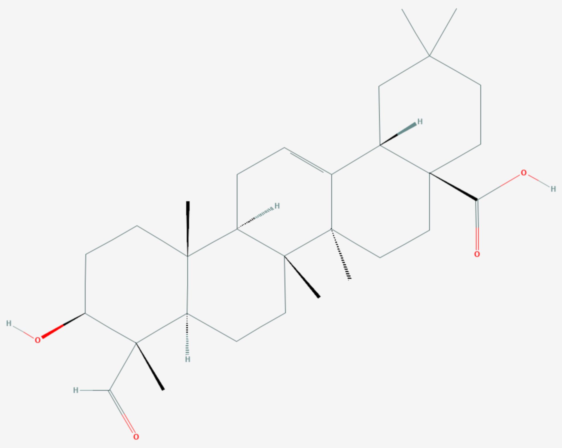 Gypsogenin (Strukturformel)