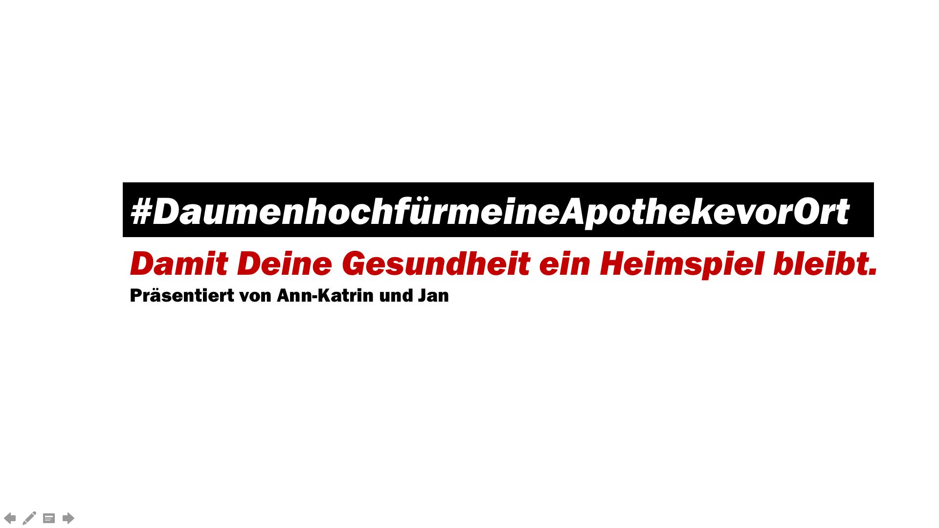 #DaumenhochfürmeineApothekevorOrt