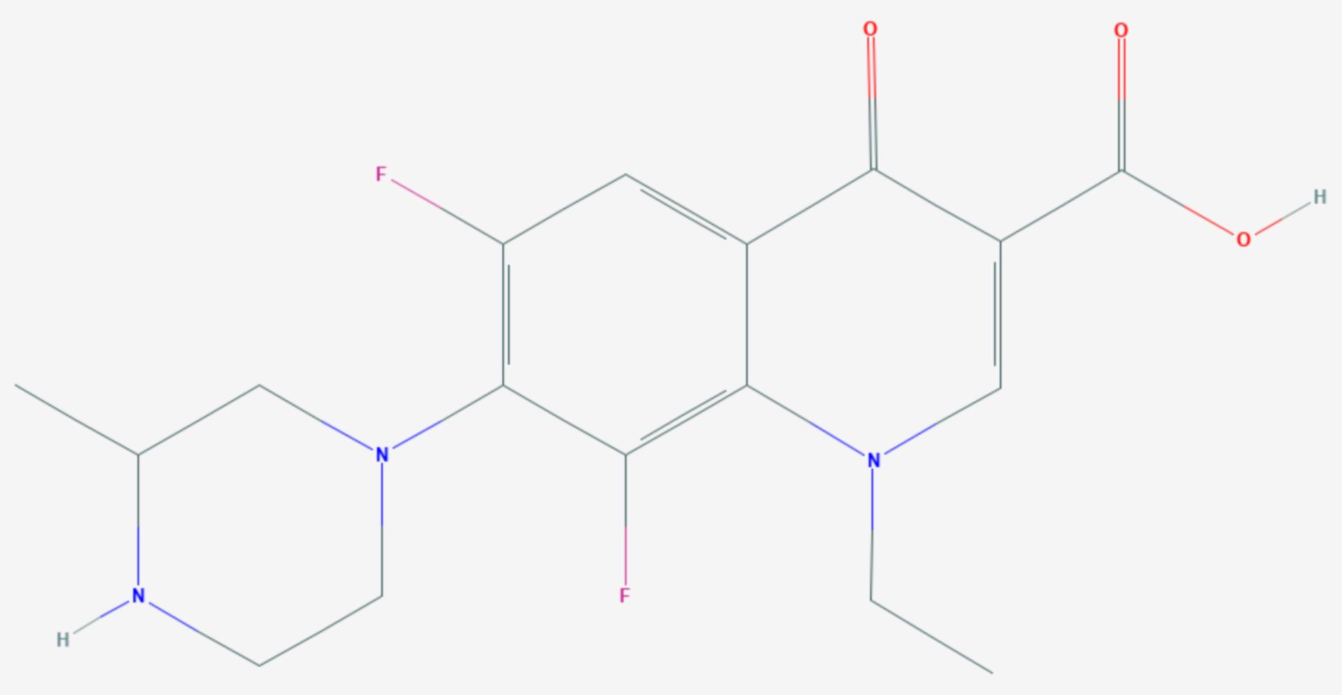 Lomefloxacin (Strukturformel)