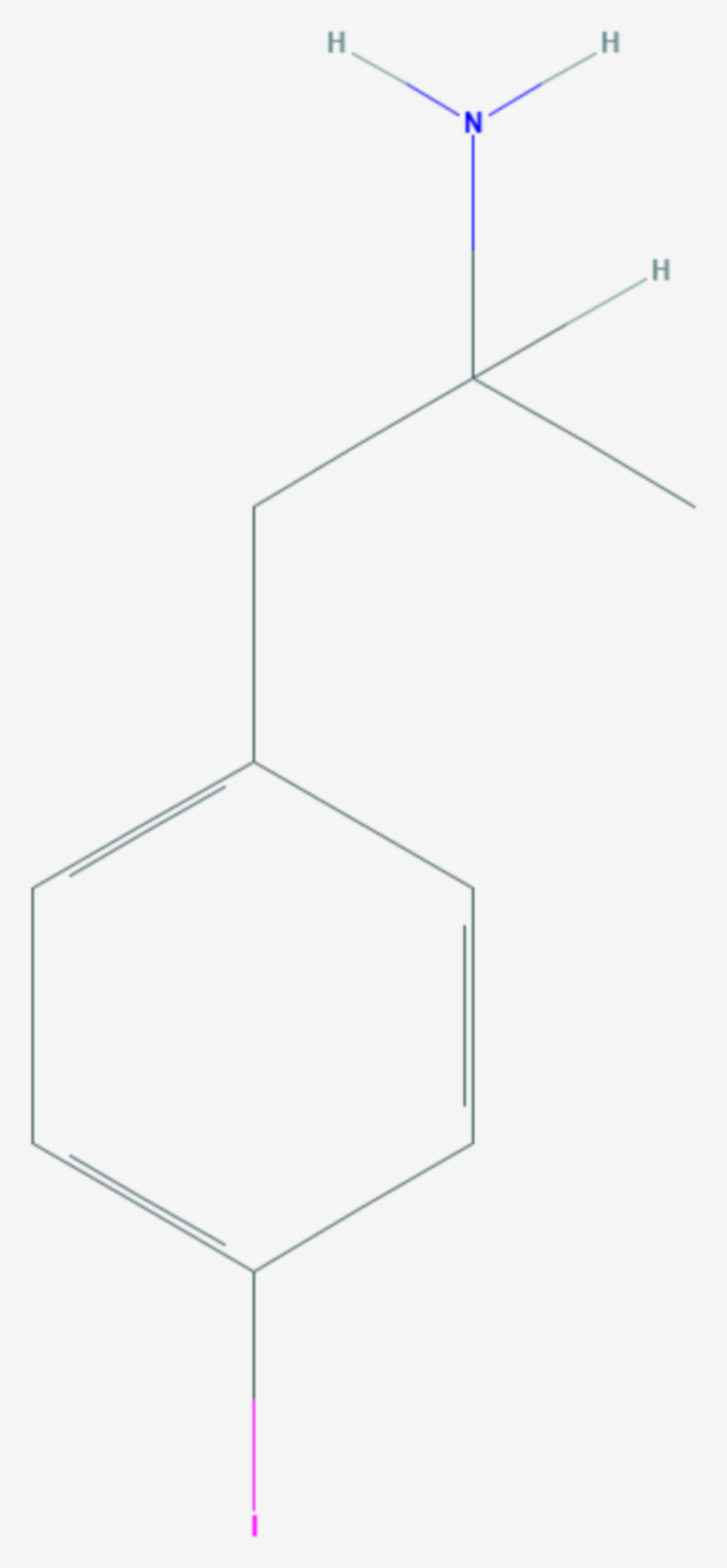 4-Iodamphetamin (Strukturformel)