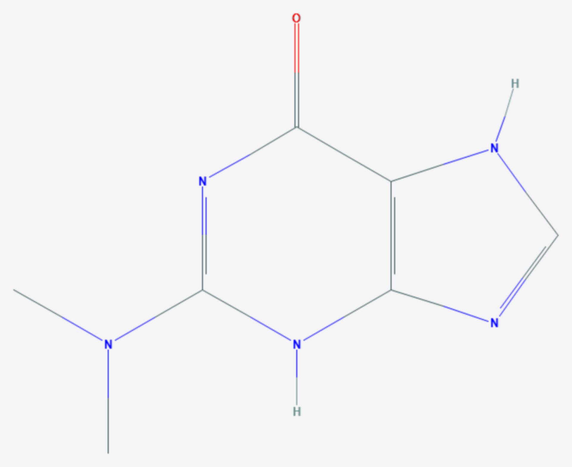 N2,N2-Dimethylguanin (Strukturformel)