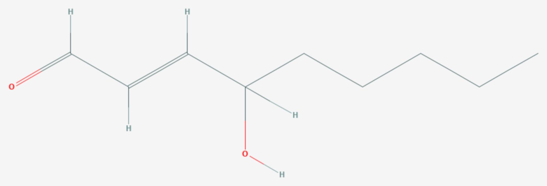 4-Hydroxynonenal (Strukturformel)