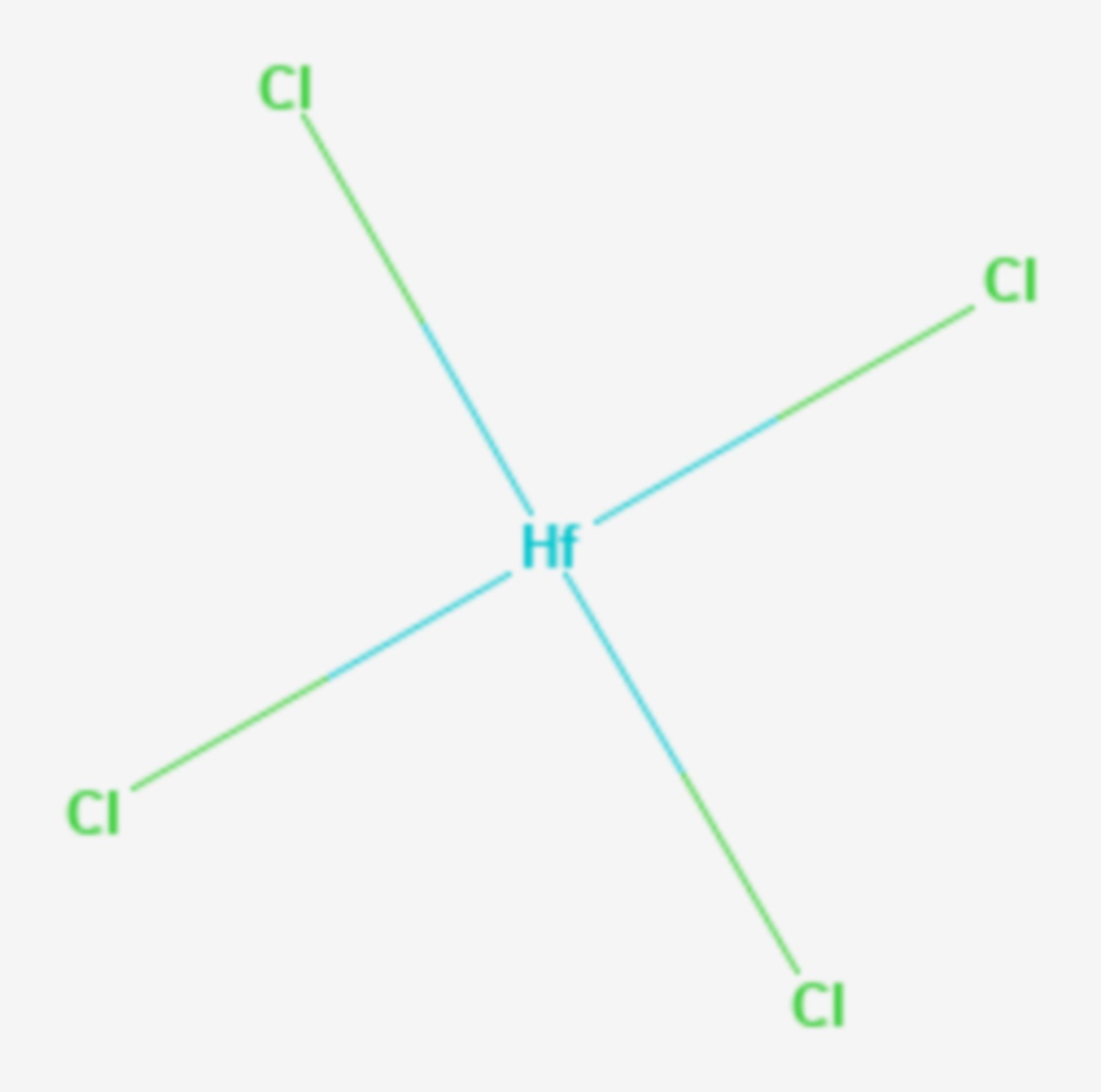 Hafnium(IV)-chlorid (Strukturformel)