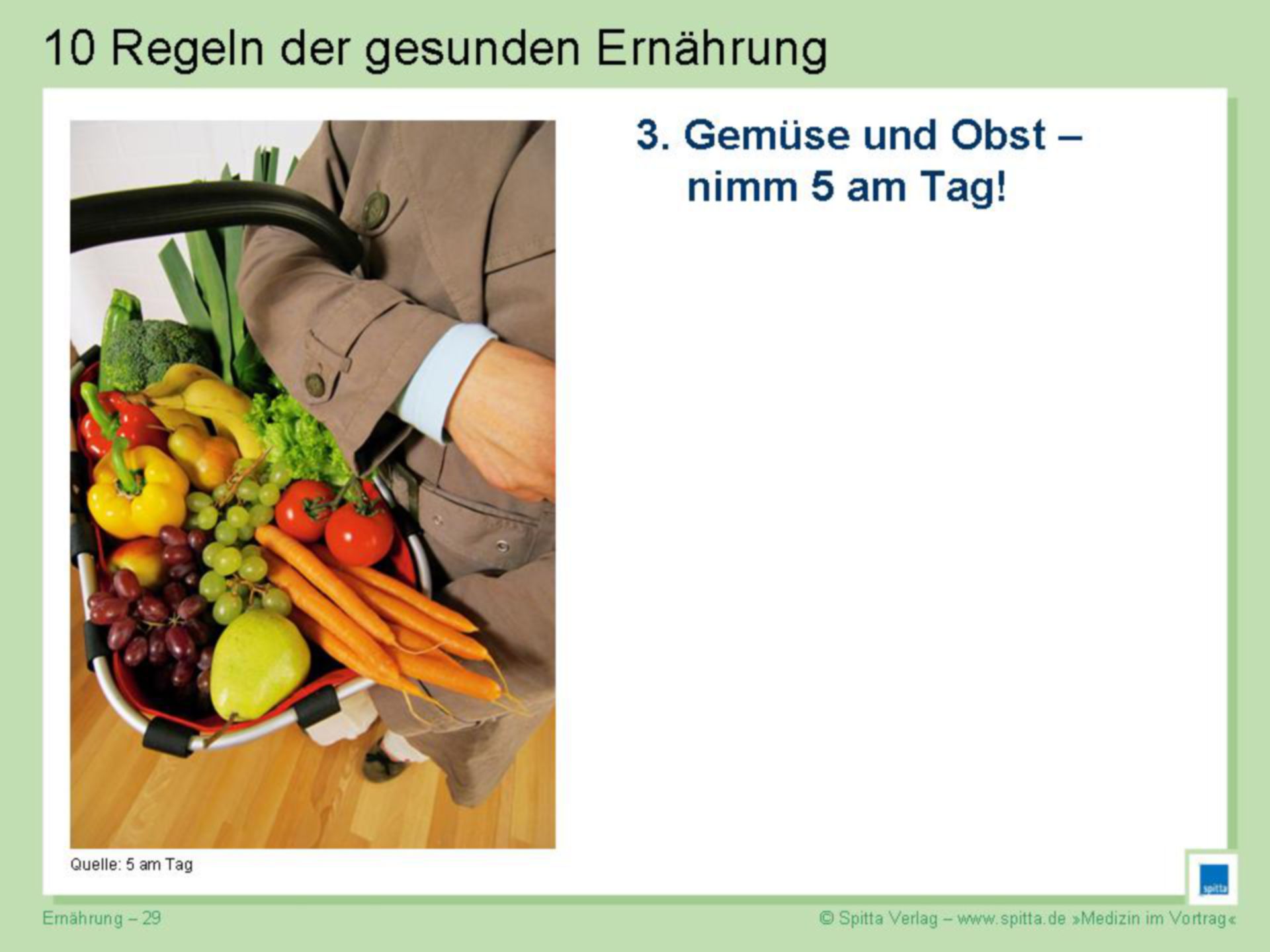 Obst und Gemüse Nimm 5 am Tag