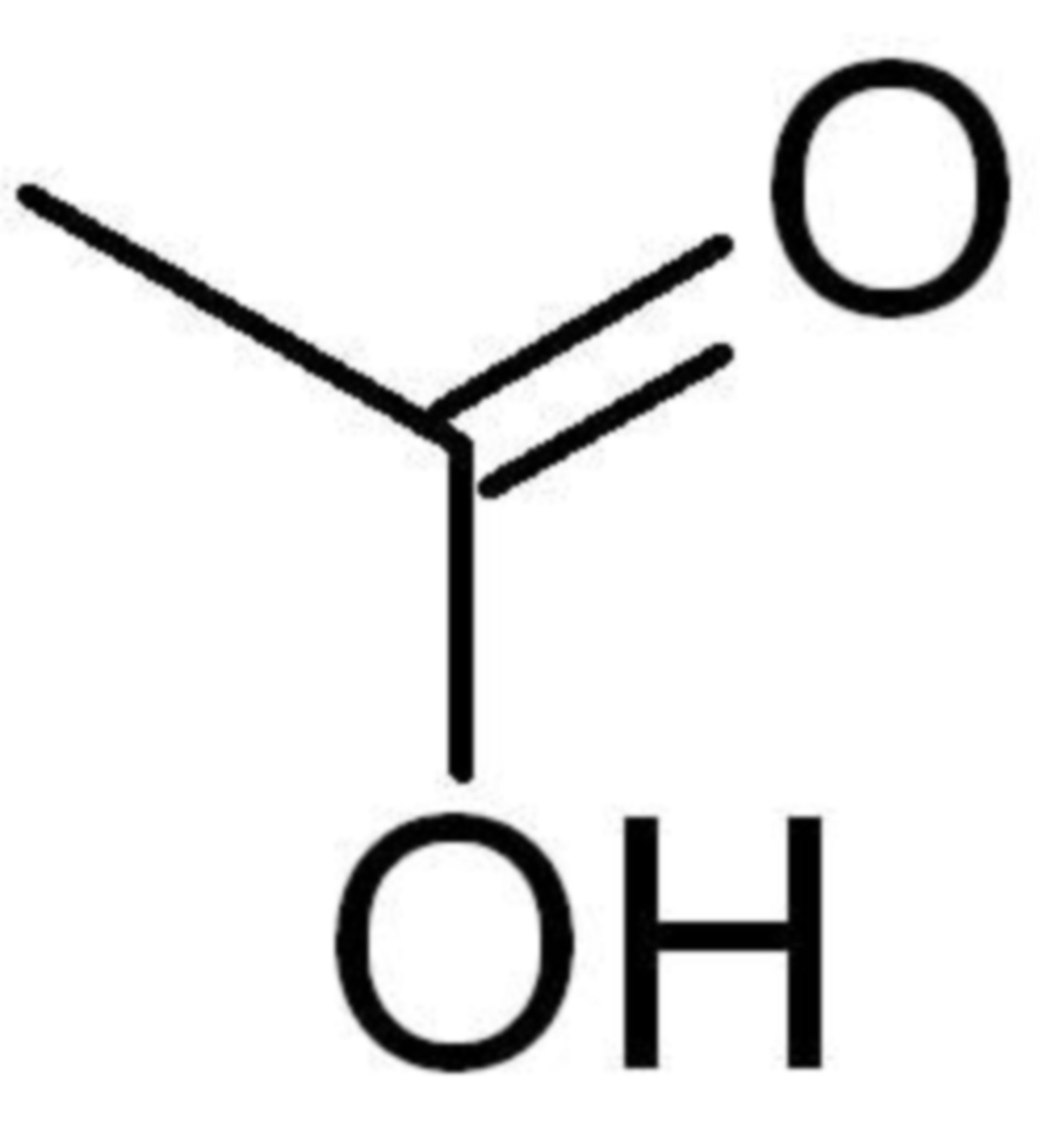 Structural formula of acetic acid