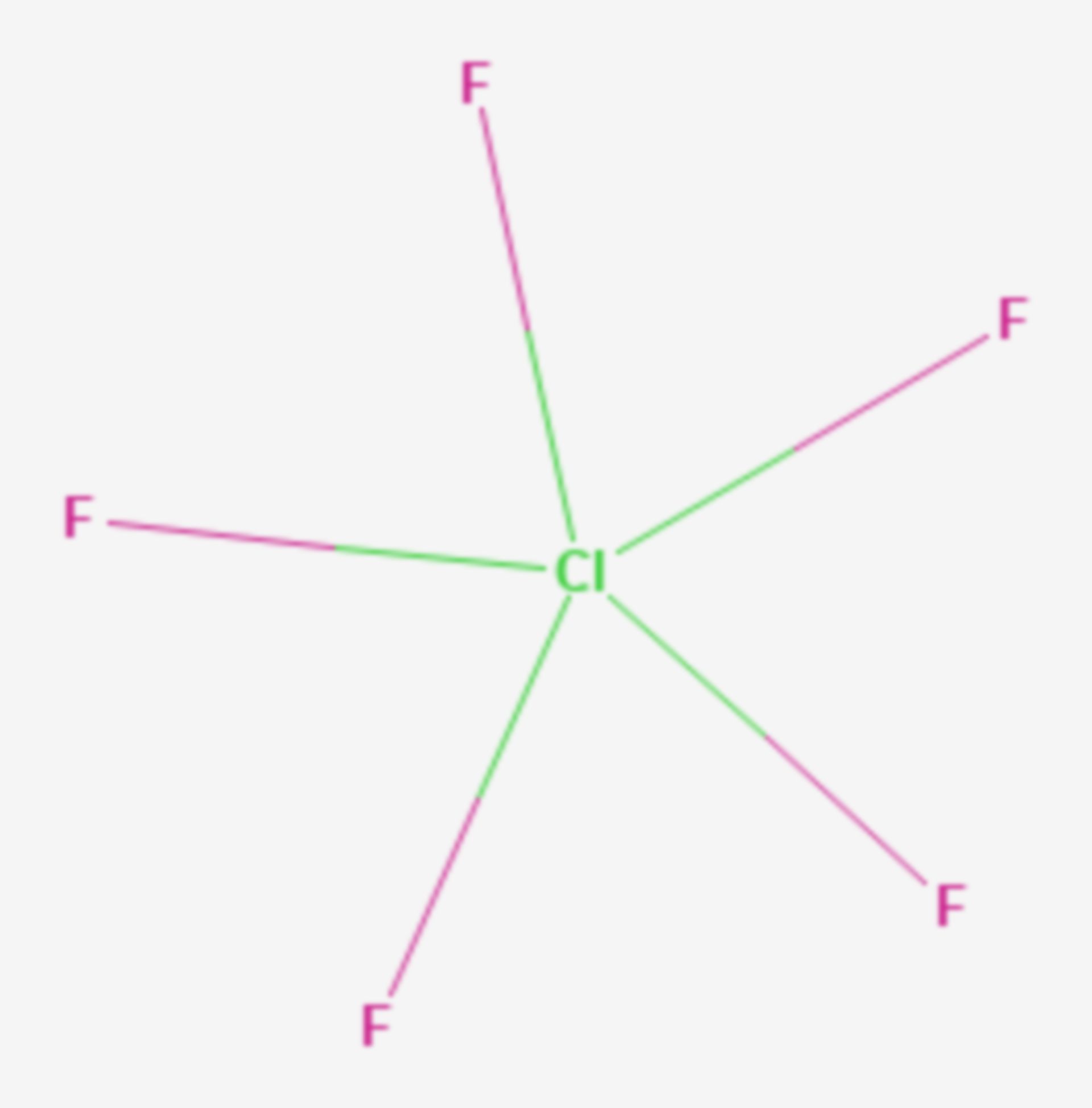 Chlorpentafluorid (Strukturformel)