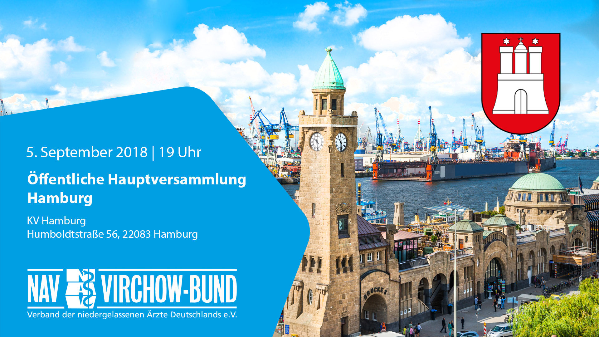 Einladung: 5.9.2018 | Landeshauptversammlung Hamburg im NAV-Virchow-Bund