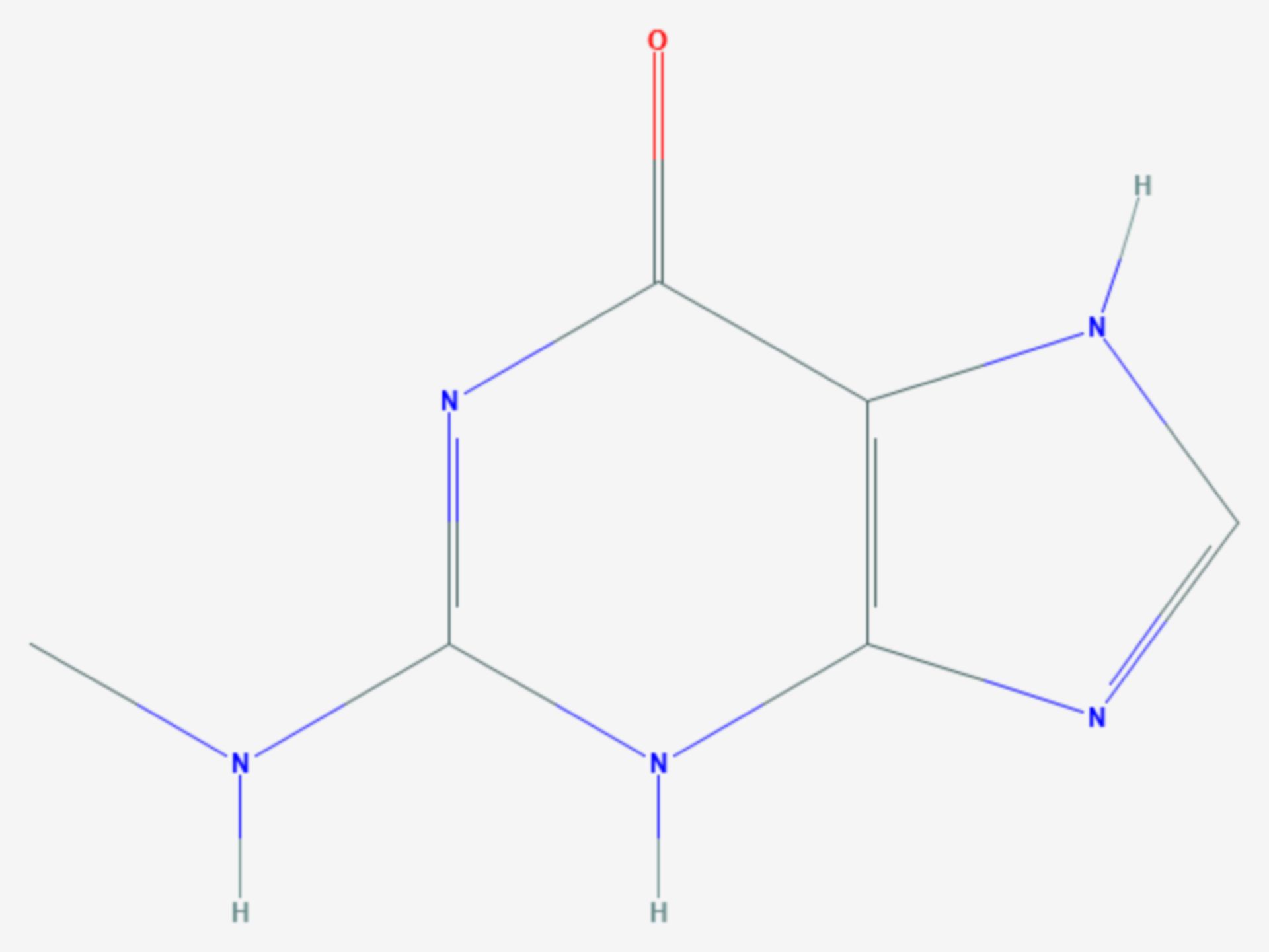 N2-Methylguanin (Strukturformel)