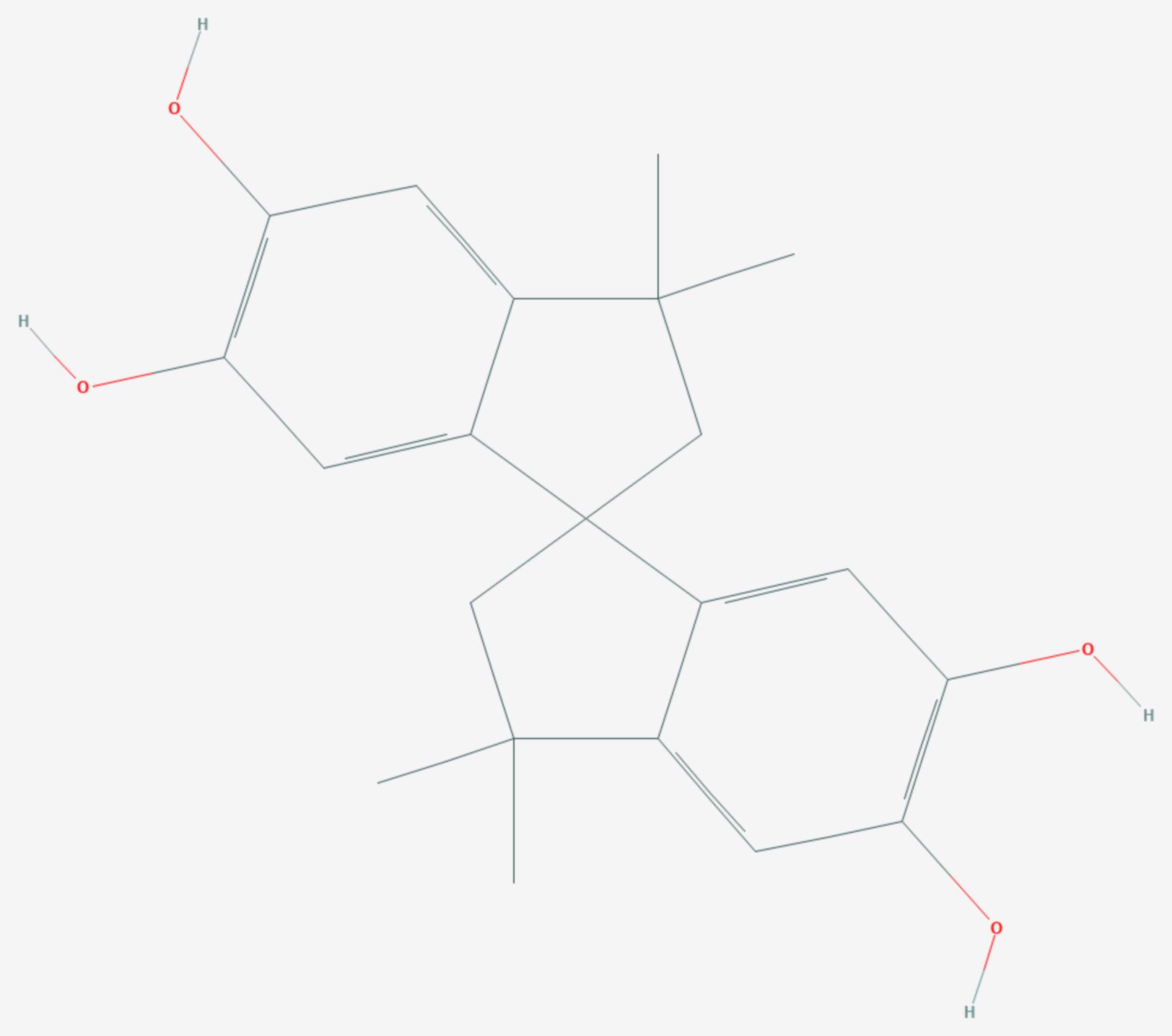 Tetrahydroxyspirobisindan (Strukturformel)