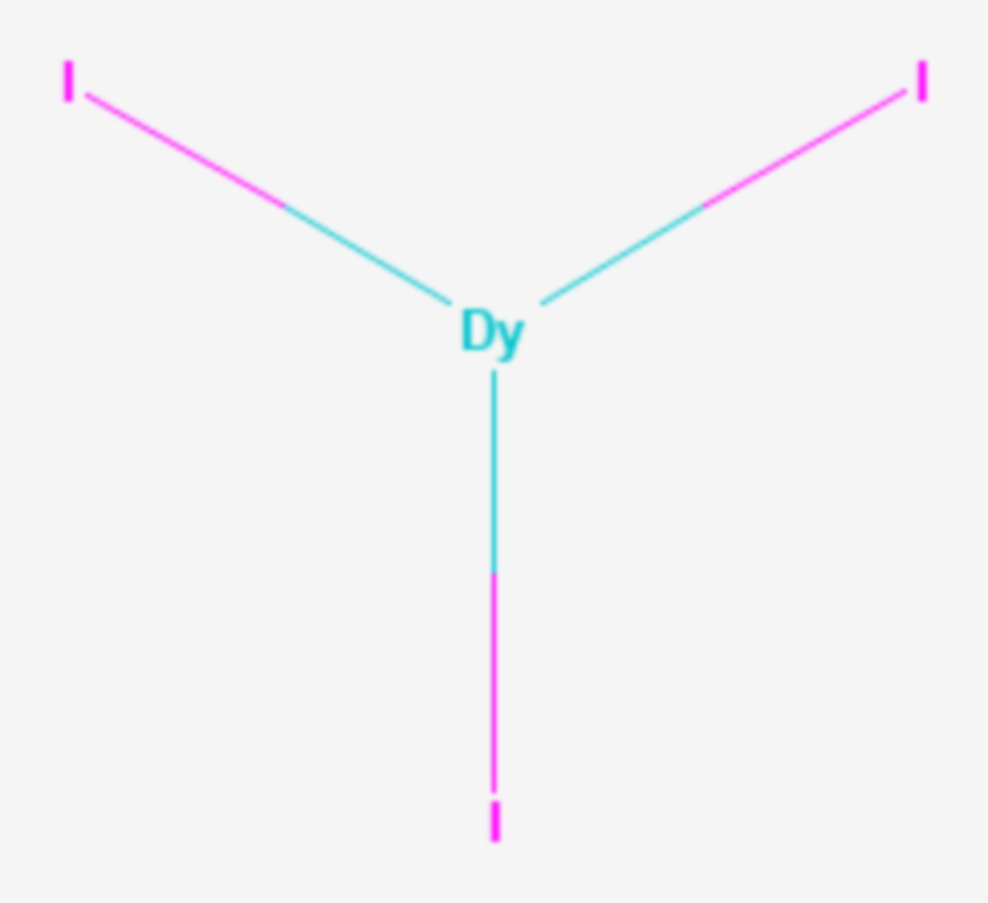 Dysprosium(III)-iodid (Strukturformel)