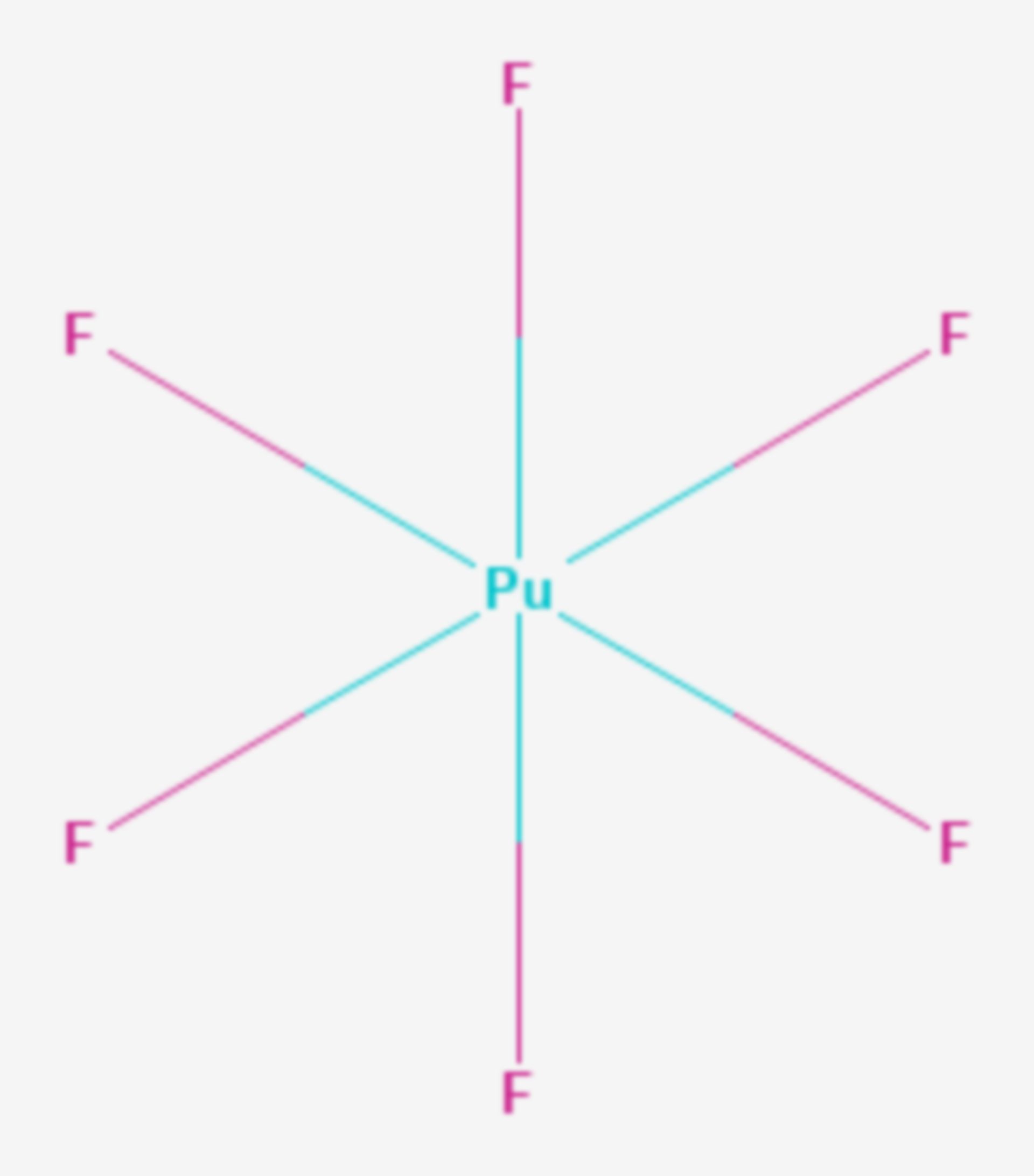 Plutonium(VI)-fluorid (Strukturformel)