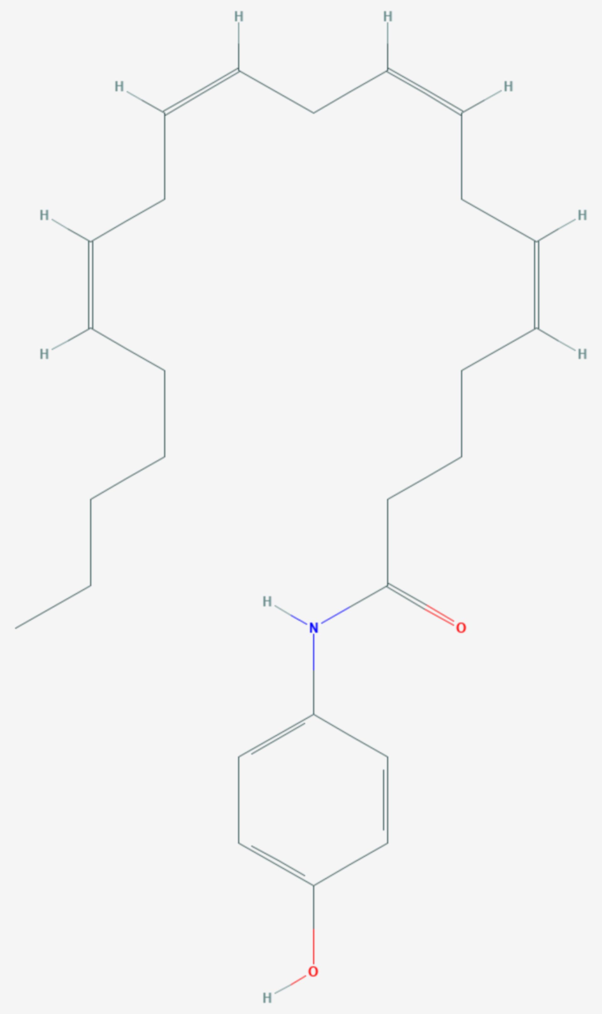 N-Arachidonoylphenolamin (Strukturformel)