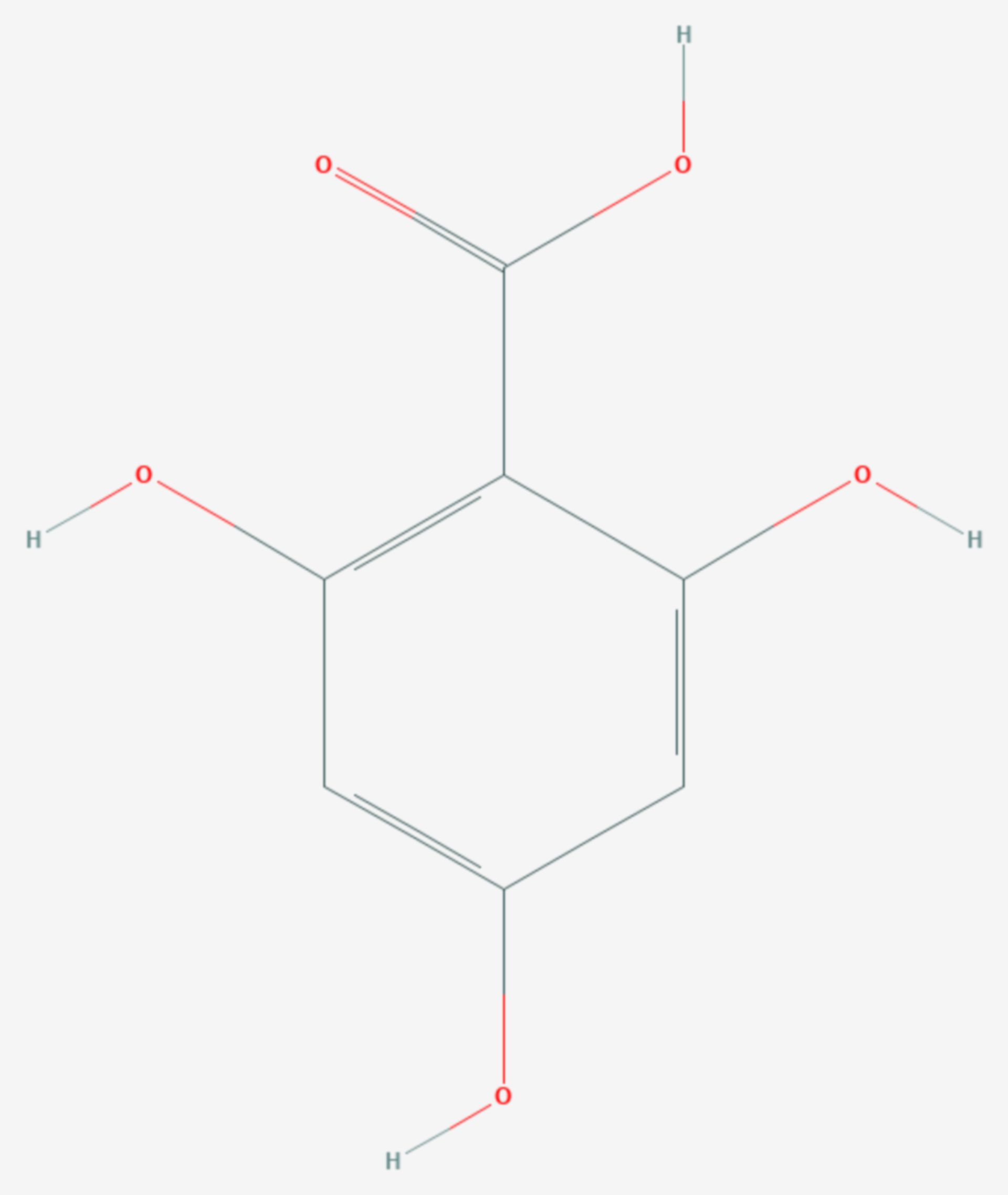 Phloroglucincarbonsäure (Strukturformel)