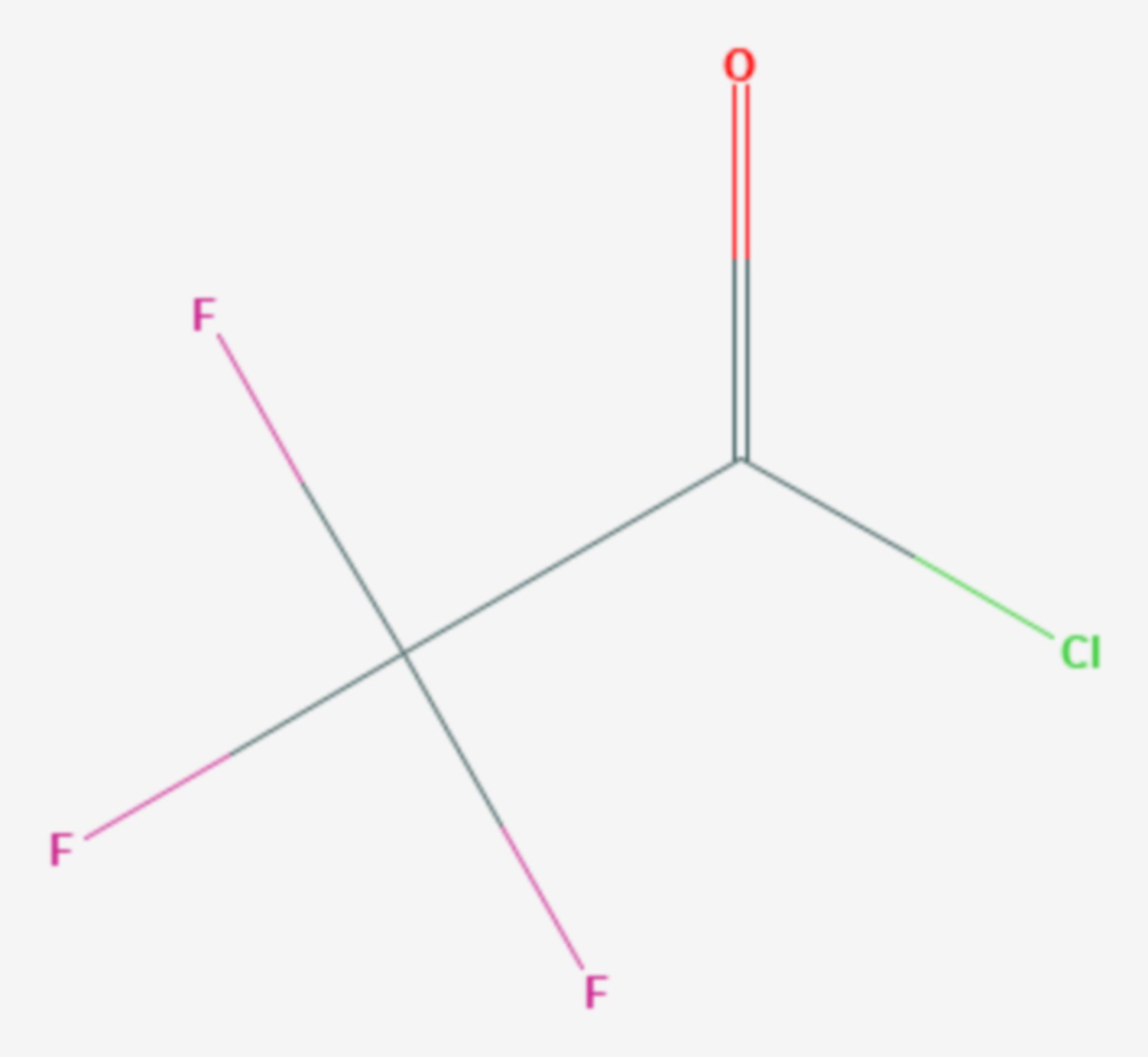 Trifluoracetylchlorid (Strukturformel)