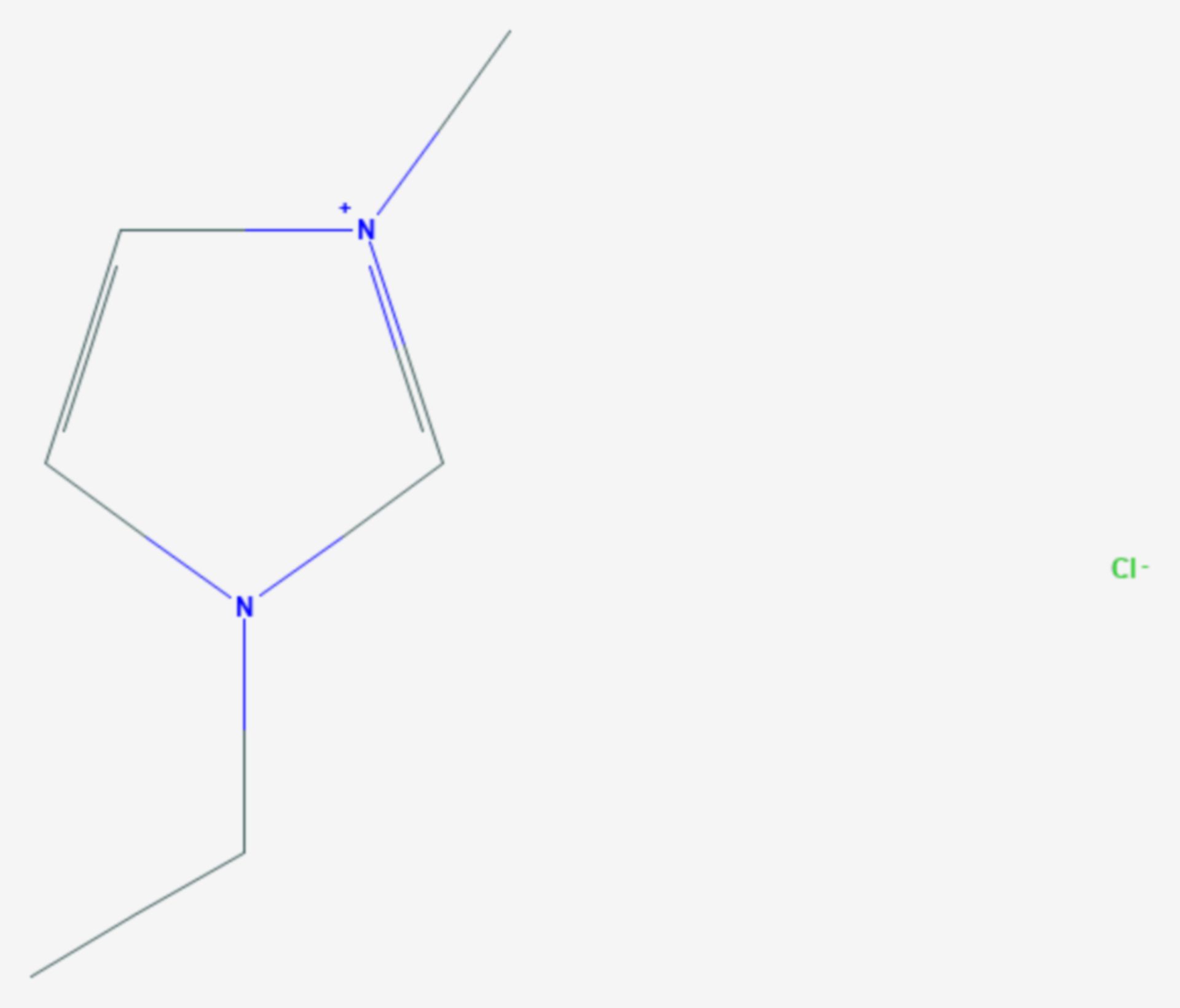 1-Ethyl-3-methylimidazoliumchlorid (Strukturformel)