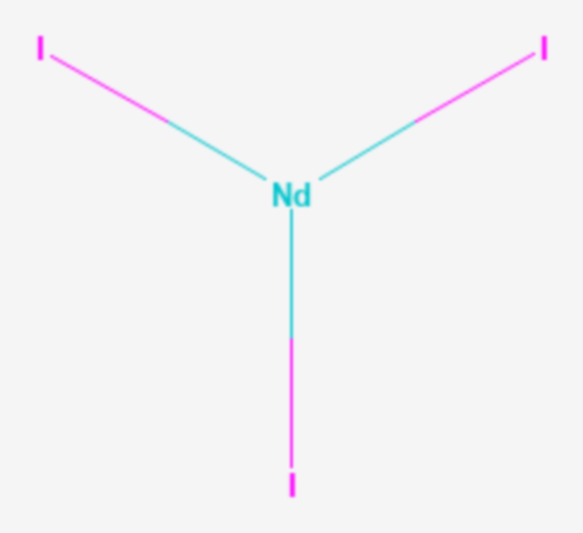 Neodym(III)-iodid (Strukturformel)