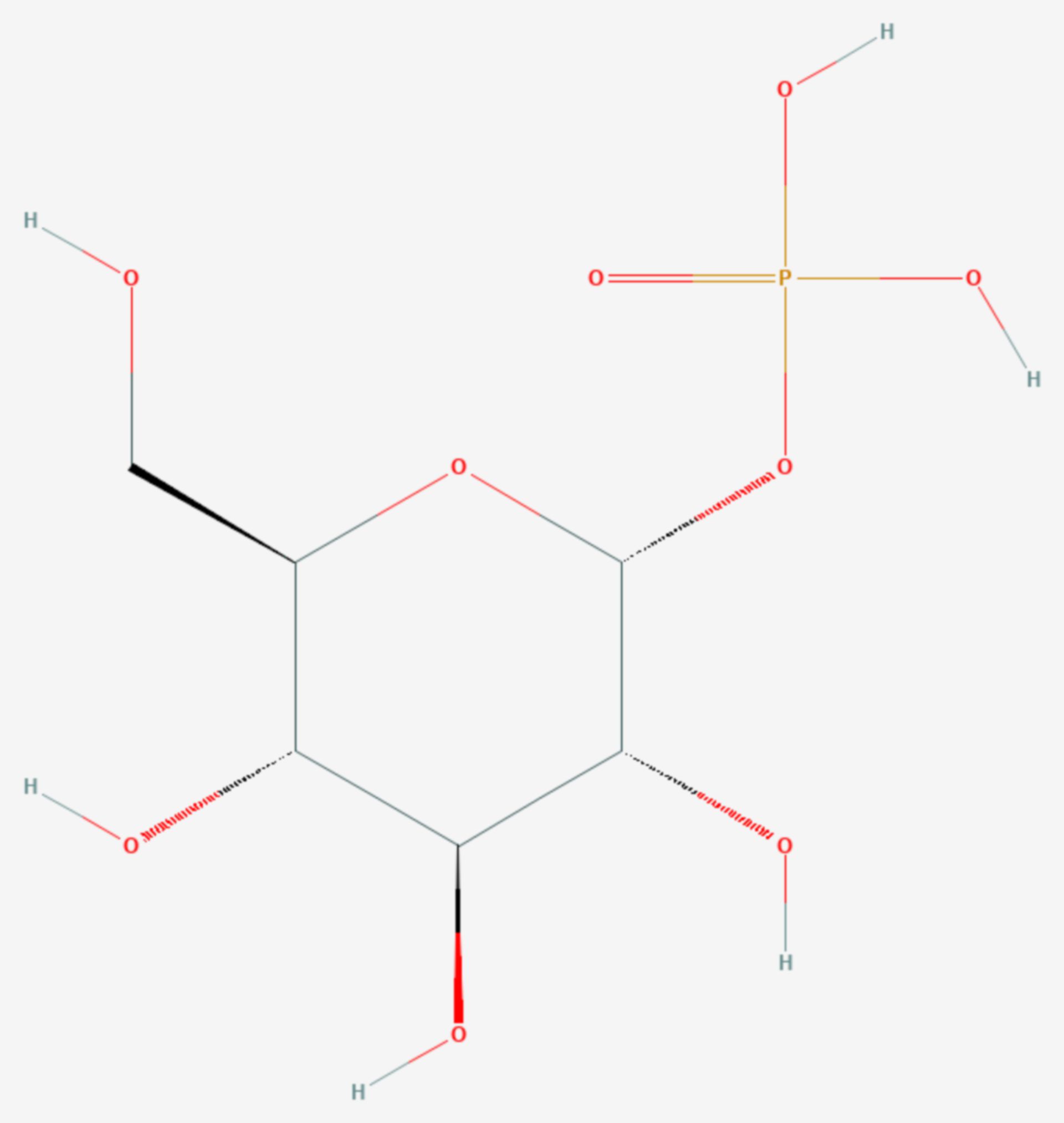 Glucose-1-phosphat (Strukturformel)