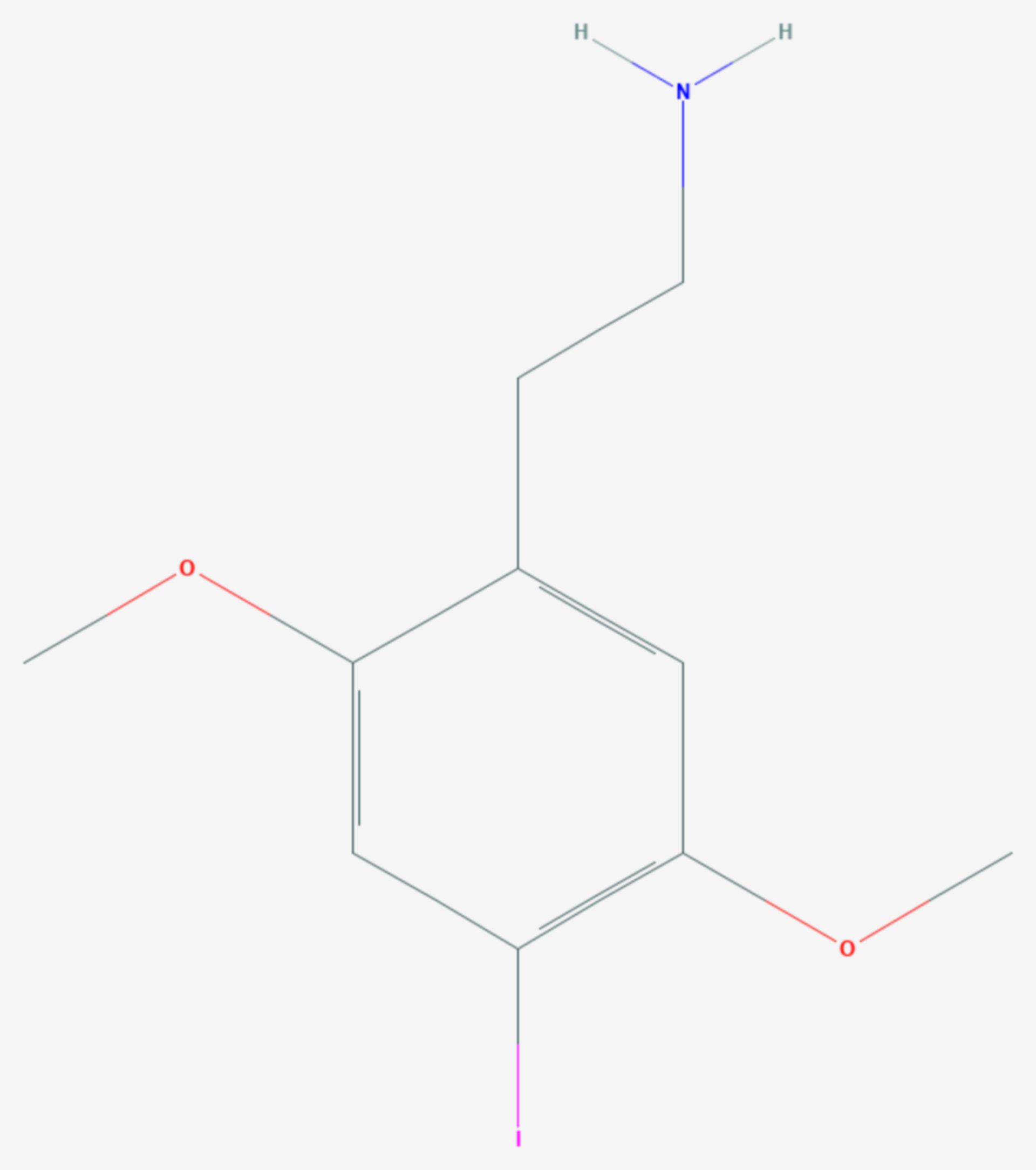 2,5-Dimethoxy-4-iodphenethylamin (Strukturformel)
