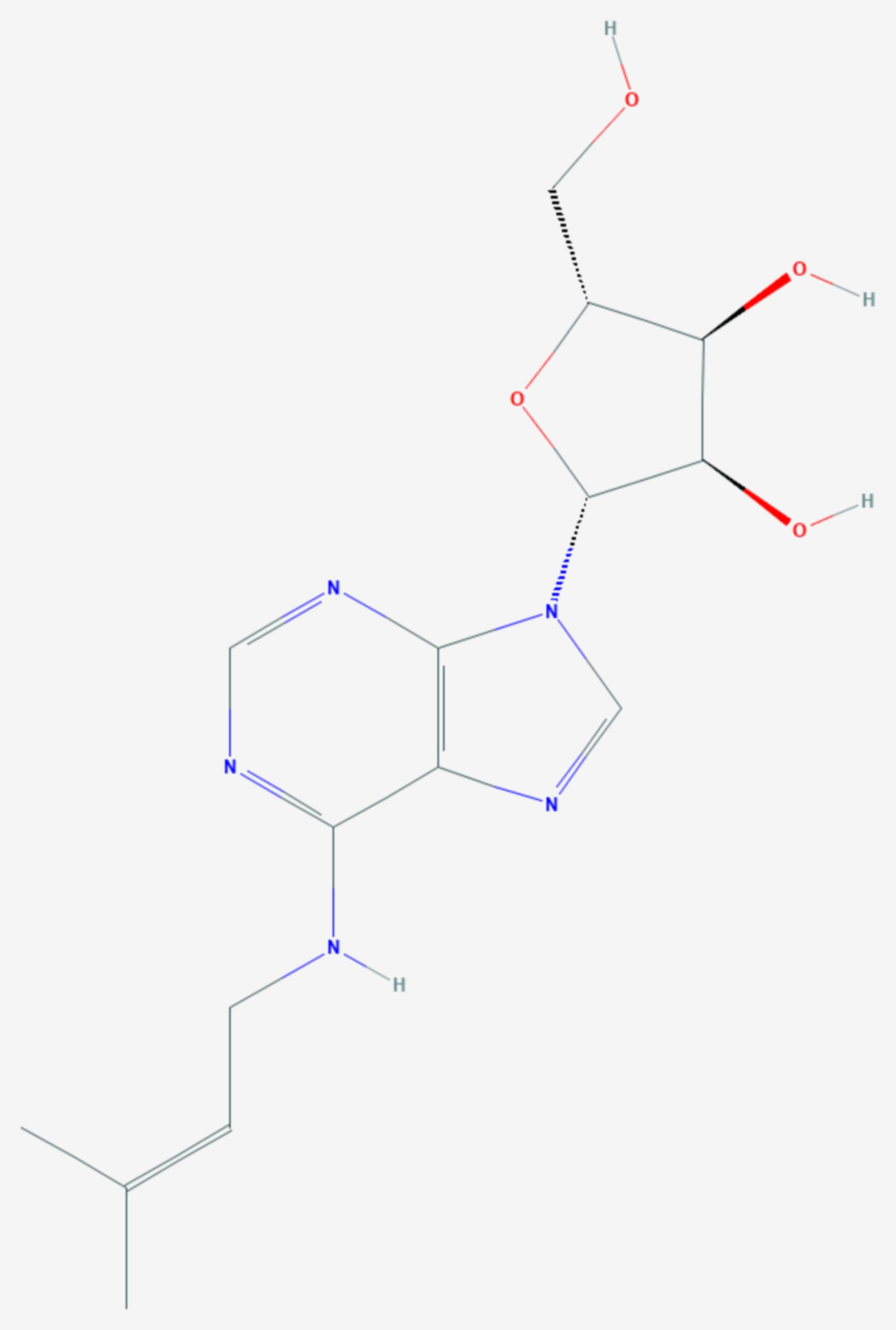 N6-Isopentenyladenosin (Strukturformel)