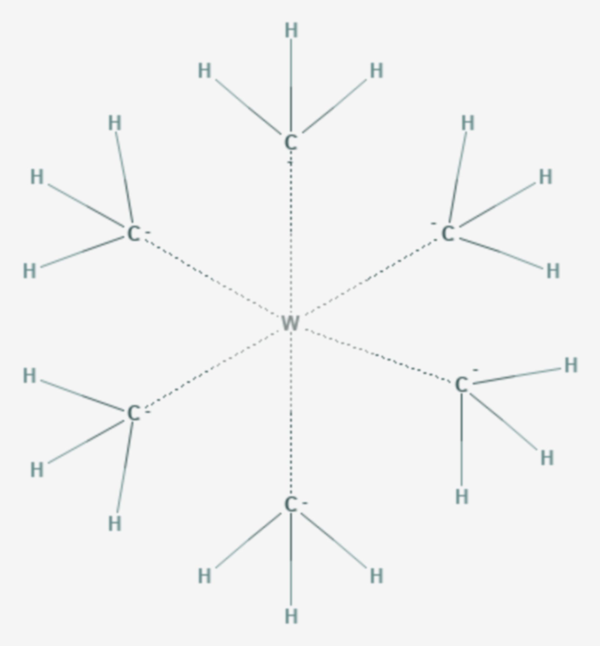 Hexamethylwolfram (Strukturformel)
