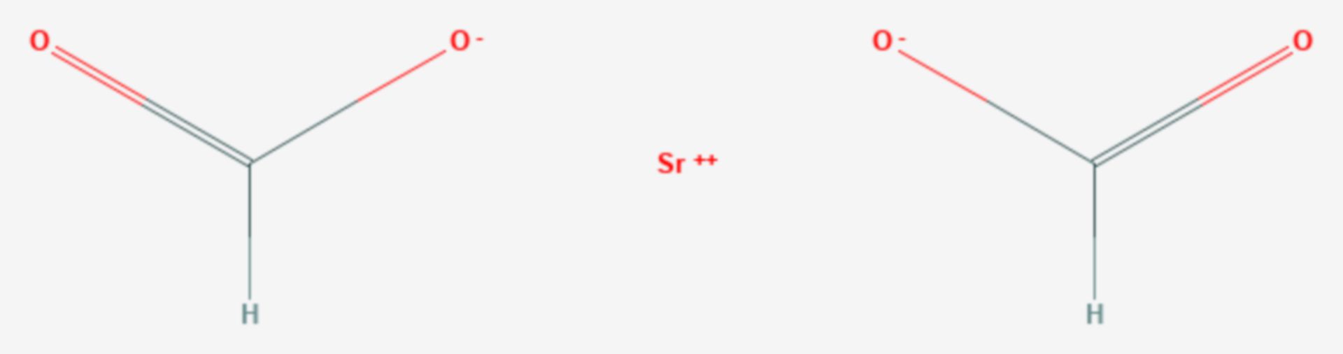 Strontiumformiat (Strukturformel)