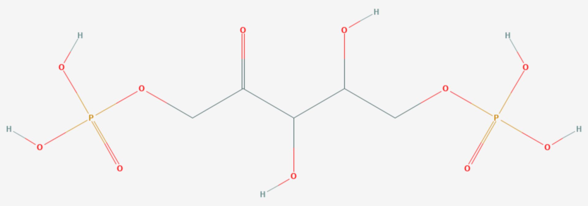 Ribulose-1,5-bisphosphat (Strukturformel)