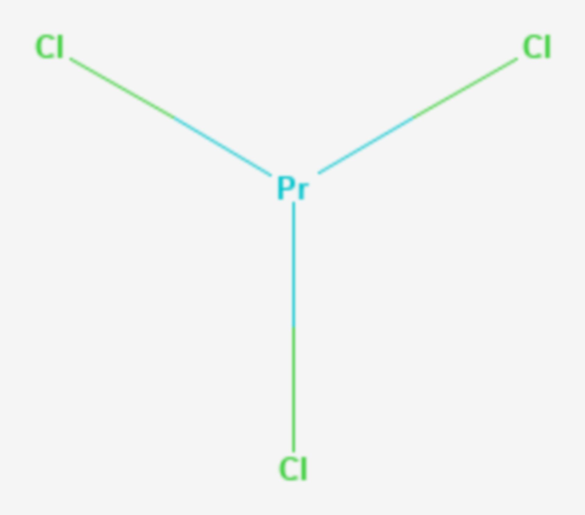 Praseodym(III)-chlorid (Strukturformel)