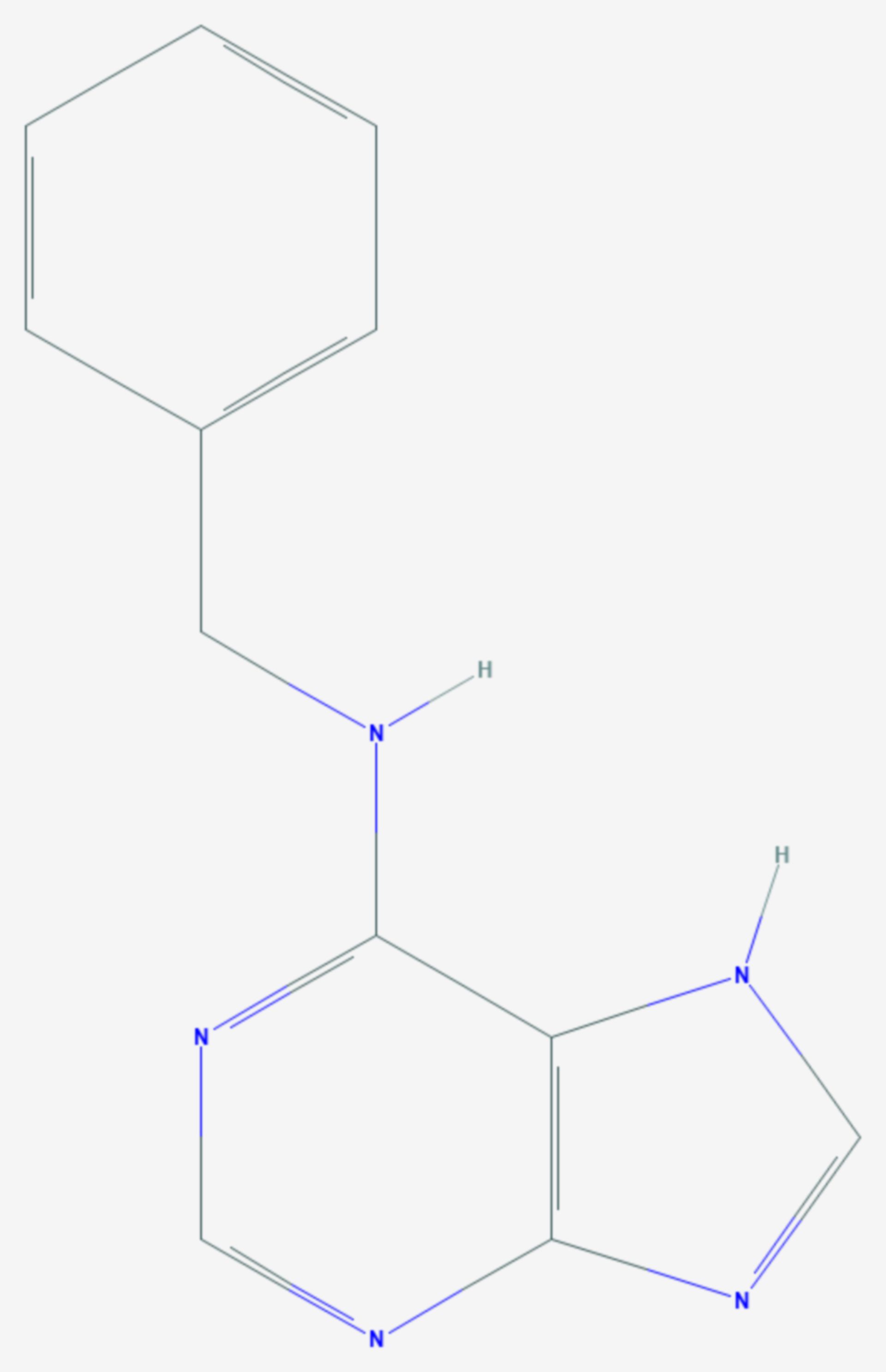 Benzylaminopurin (Strukturformel)