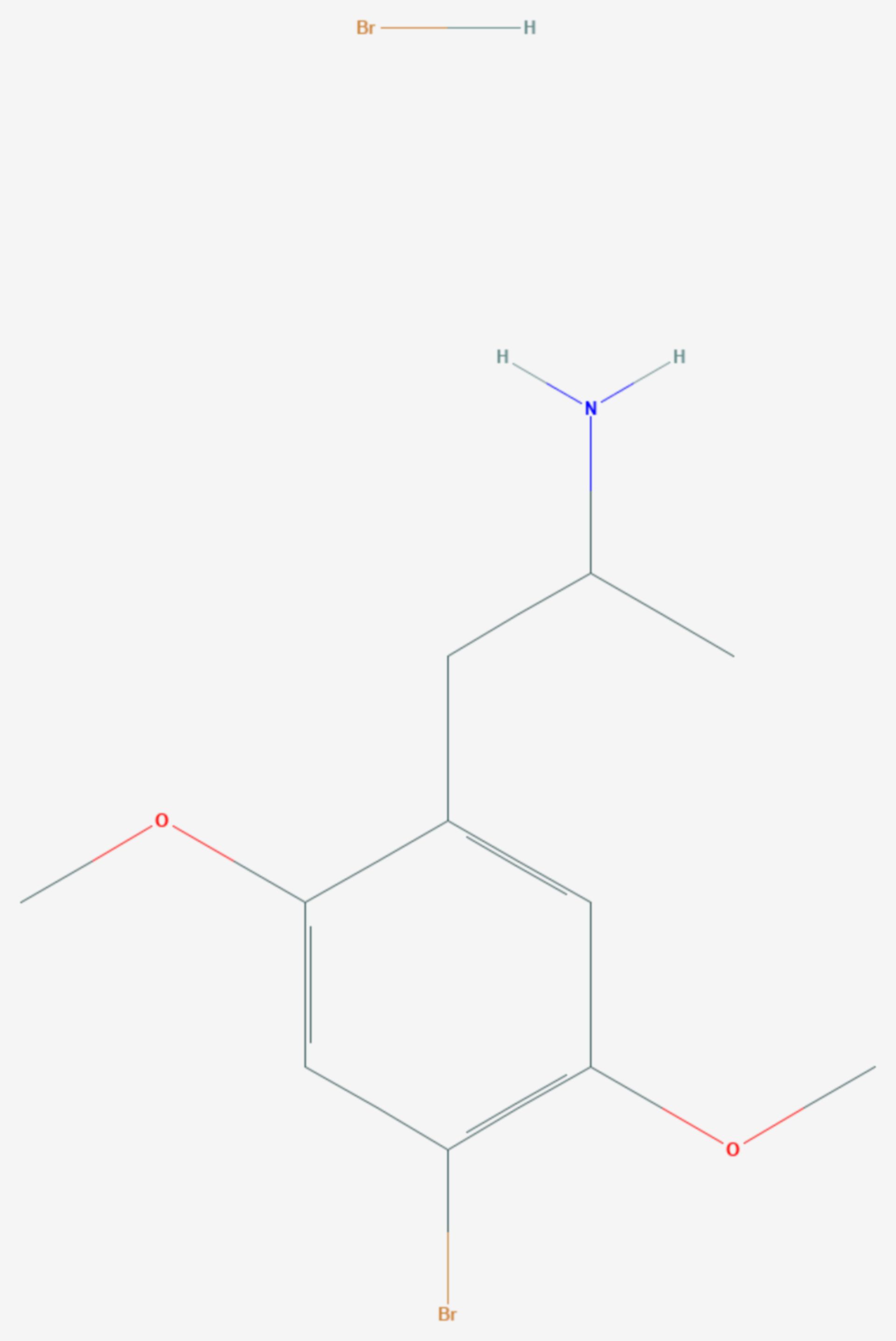 2,5-Dimethoxy-4-bromamphetamin (Strukturformel)