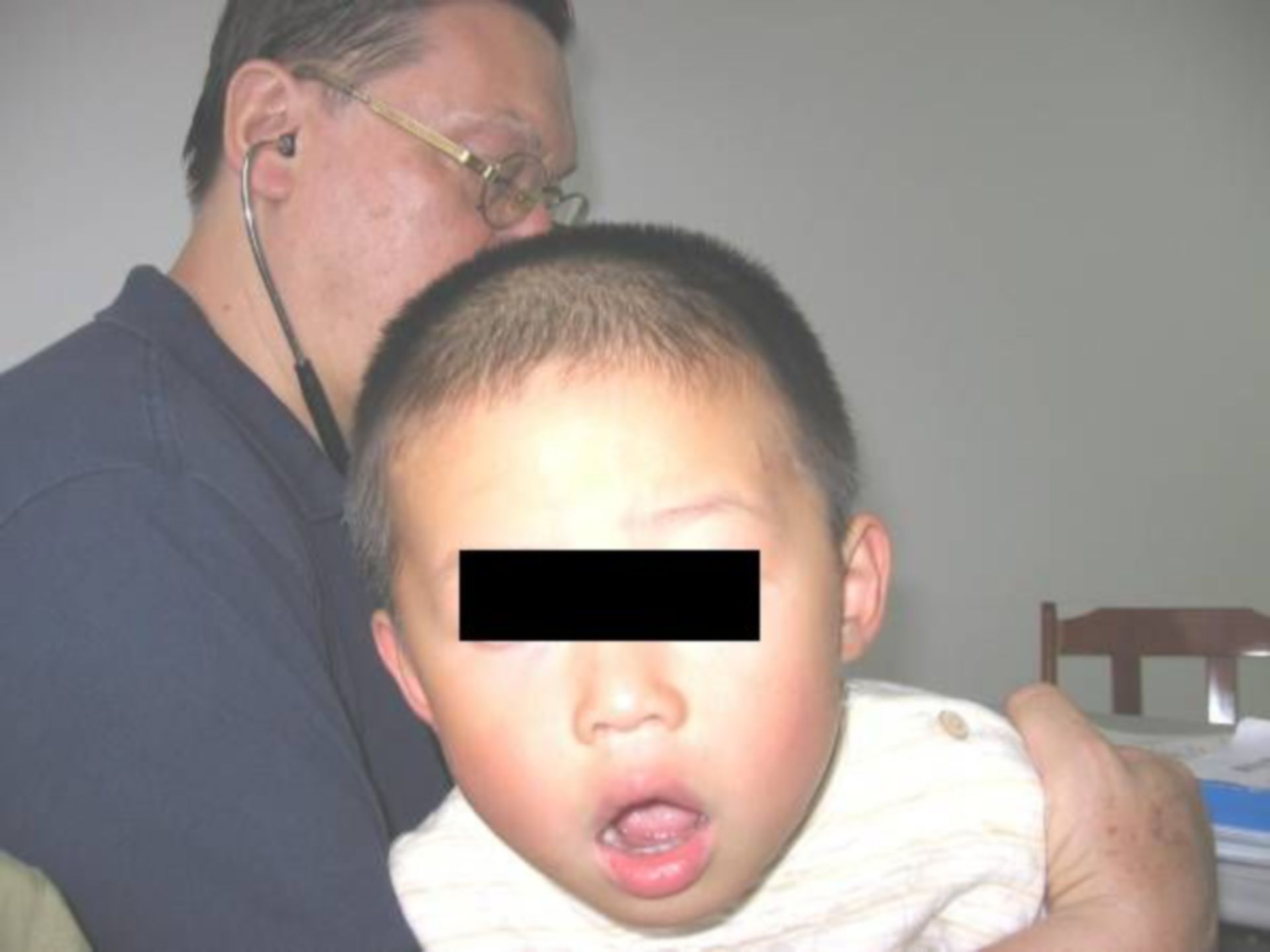 Child with bronchitis