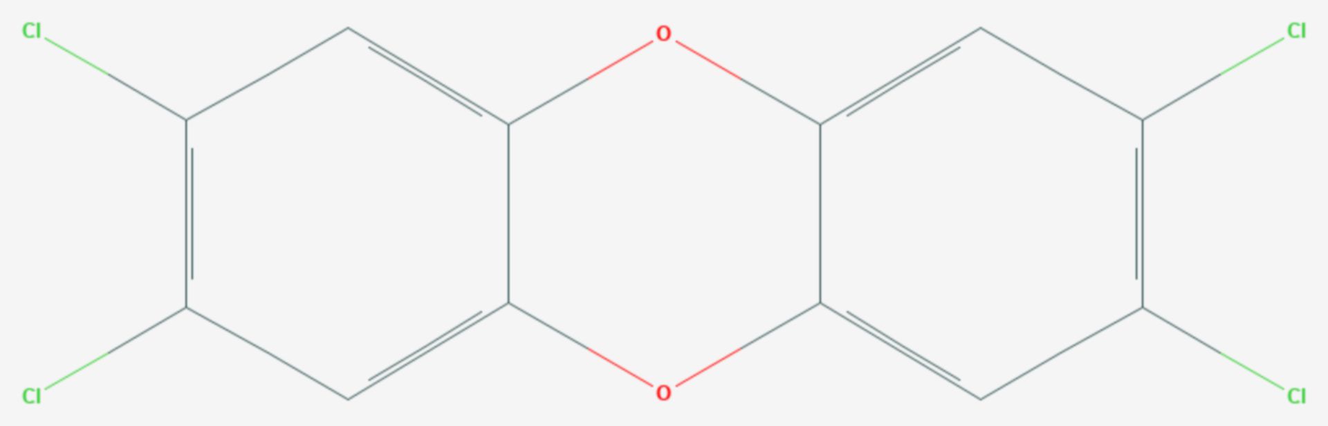 2,3,7,8-Tetrachlordibenzodioxin (Strukturformel)